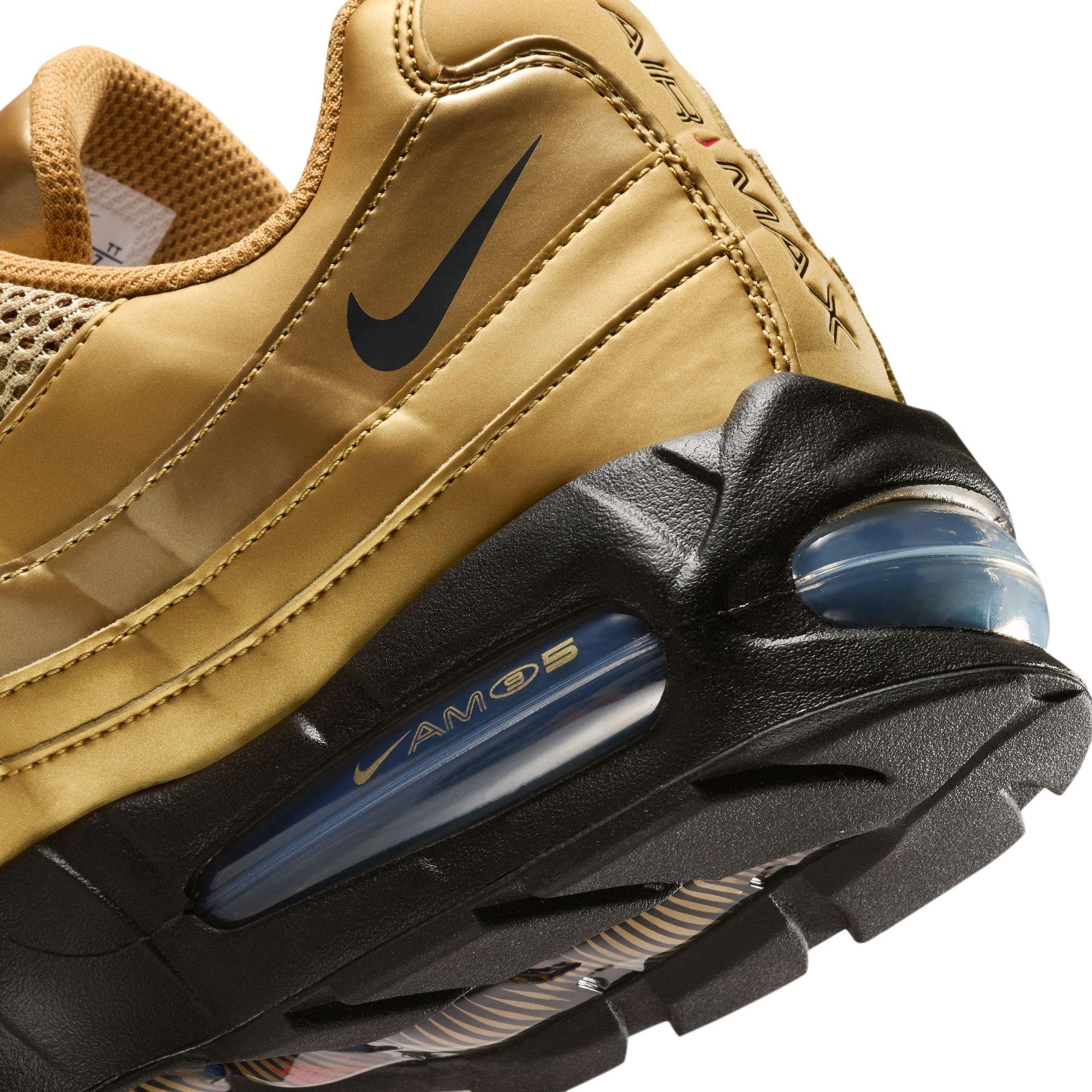 Nike Air Max 95 Big Bubble "Metallic Gold/Black/University Red" Men's Shoe - GOLD/BLACK Thumbnail View 10