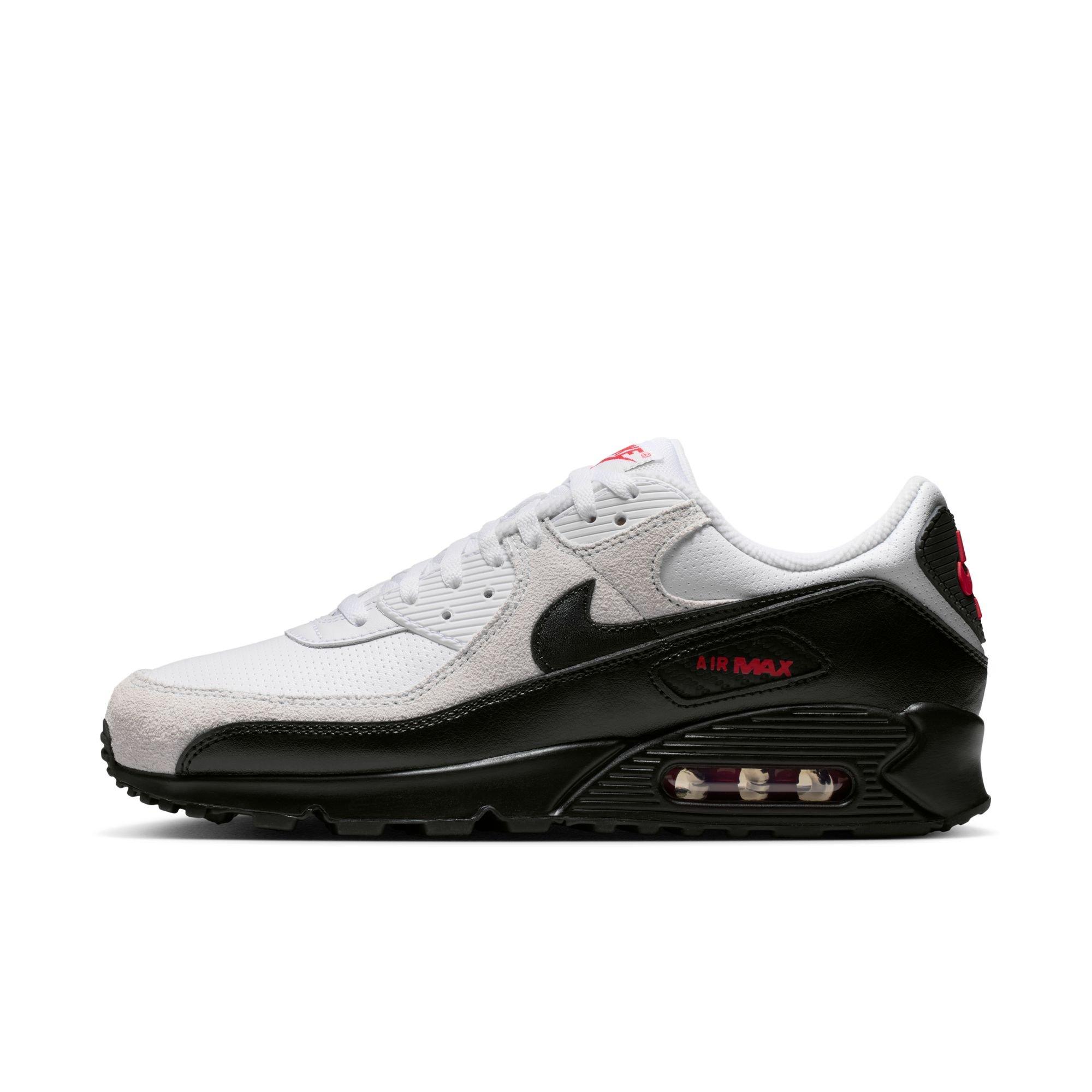 Nike Air Max 90 "White/Black/University Red" Men's Shoe - WHITE/BLACK/RED Thumbnail View 3
