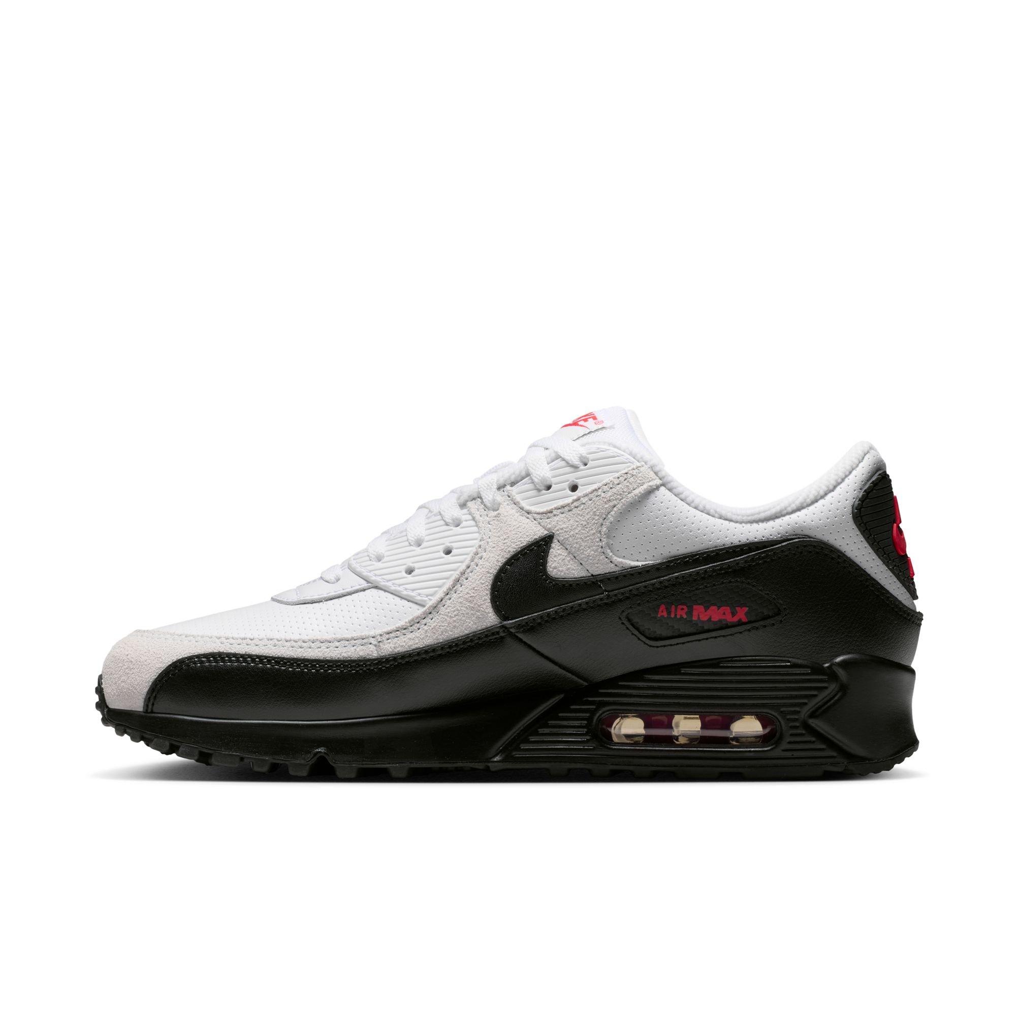Nike Air Max 90 "White/Black/University Red" Men's Shoe - WHITE/BLACK/RED Thumbnail View 4
