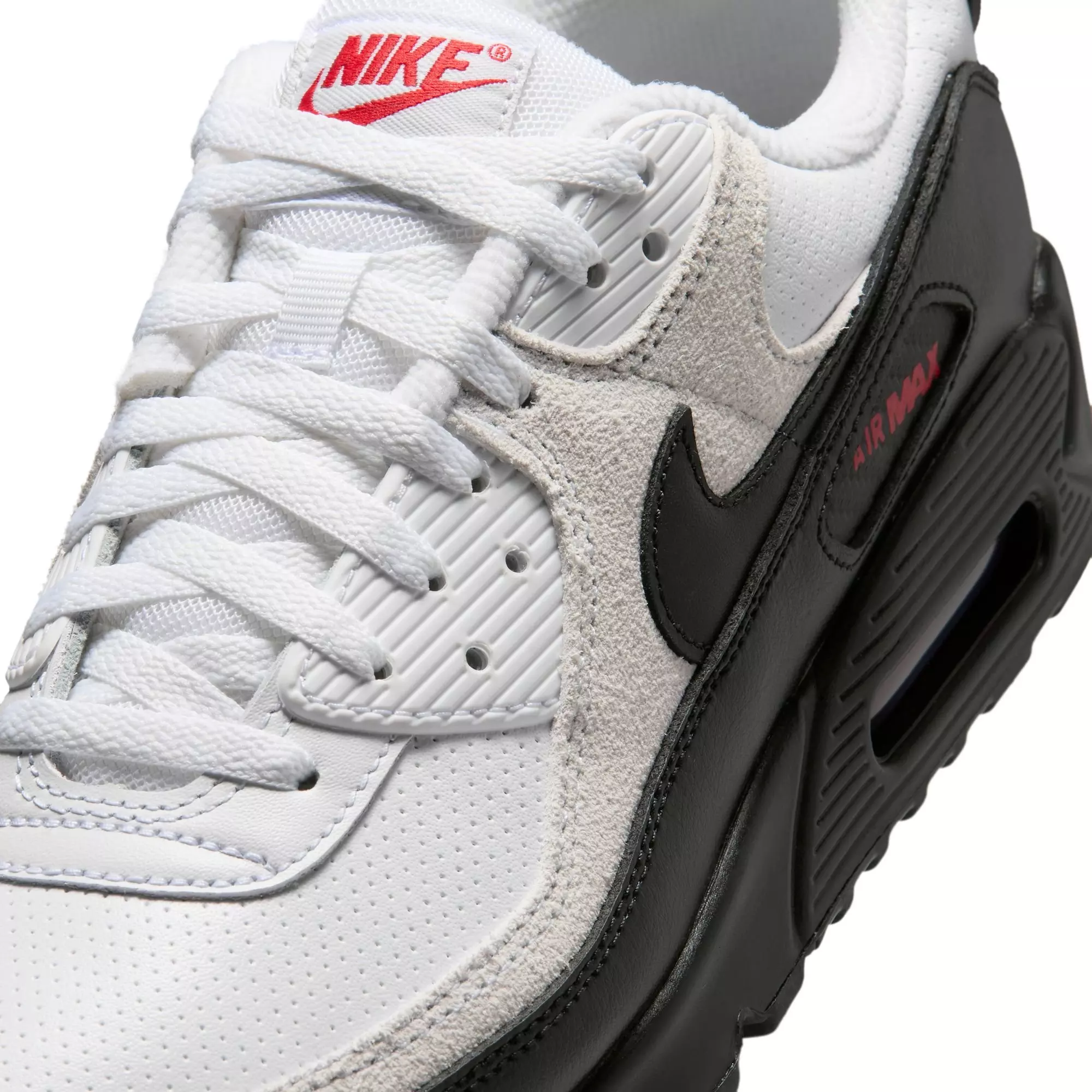 Nike Air Max 90 "White/Black/University Red" Men's Shoe - WHITE/BLACK/RED