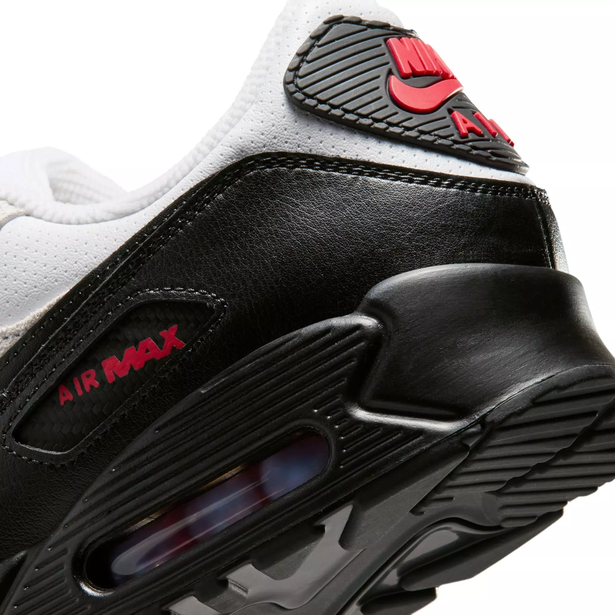 Nike Air Max 90 "White/Black/University Red" Men's Shoe - WHITE/BLACK/RED