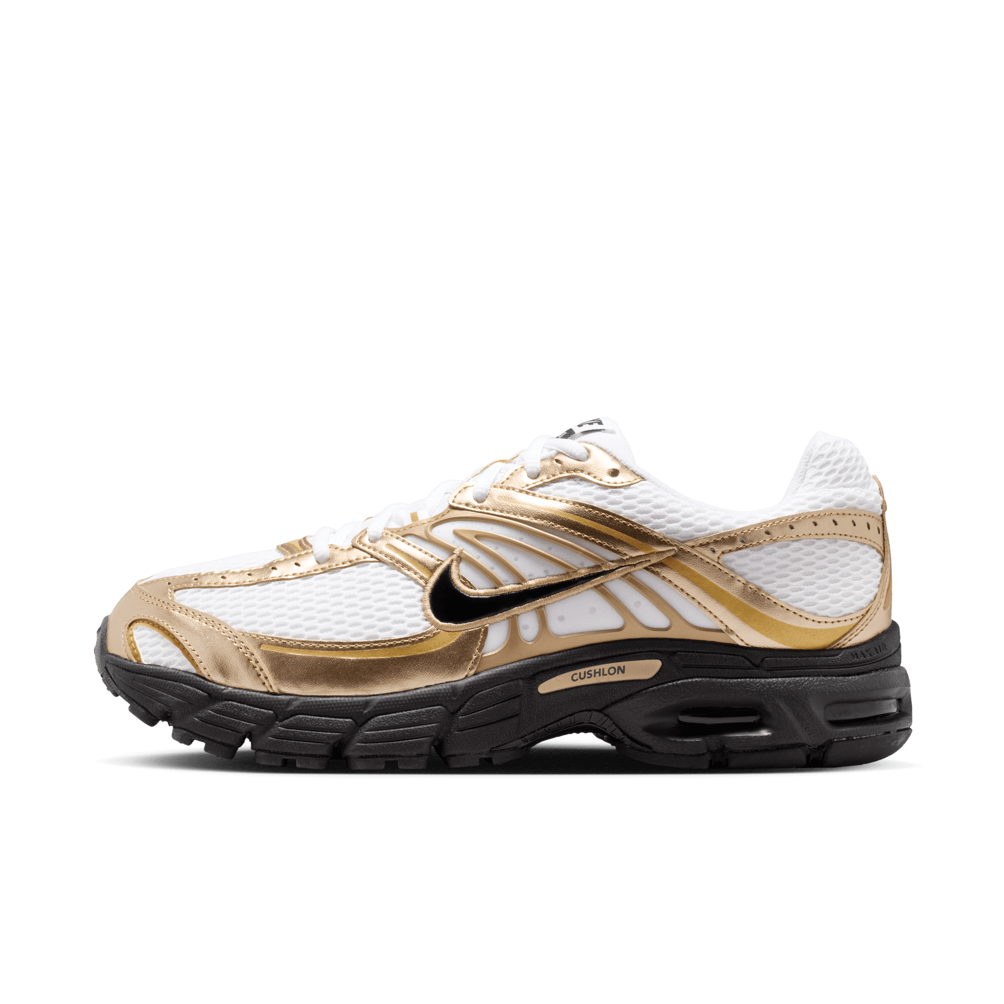 Nike Air Max Moto 2K "White/Black/Metallic Gold" Men's Shoe - WHITE/GOLD