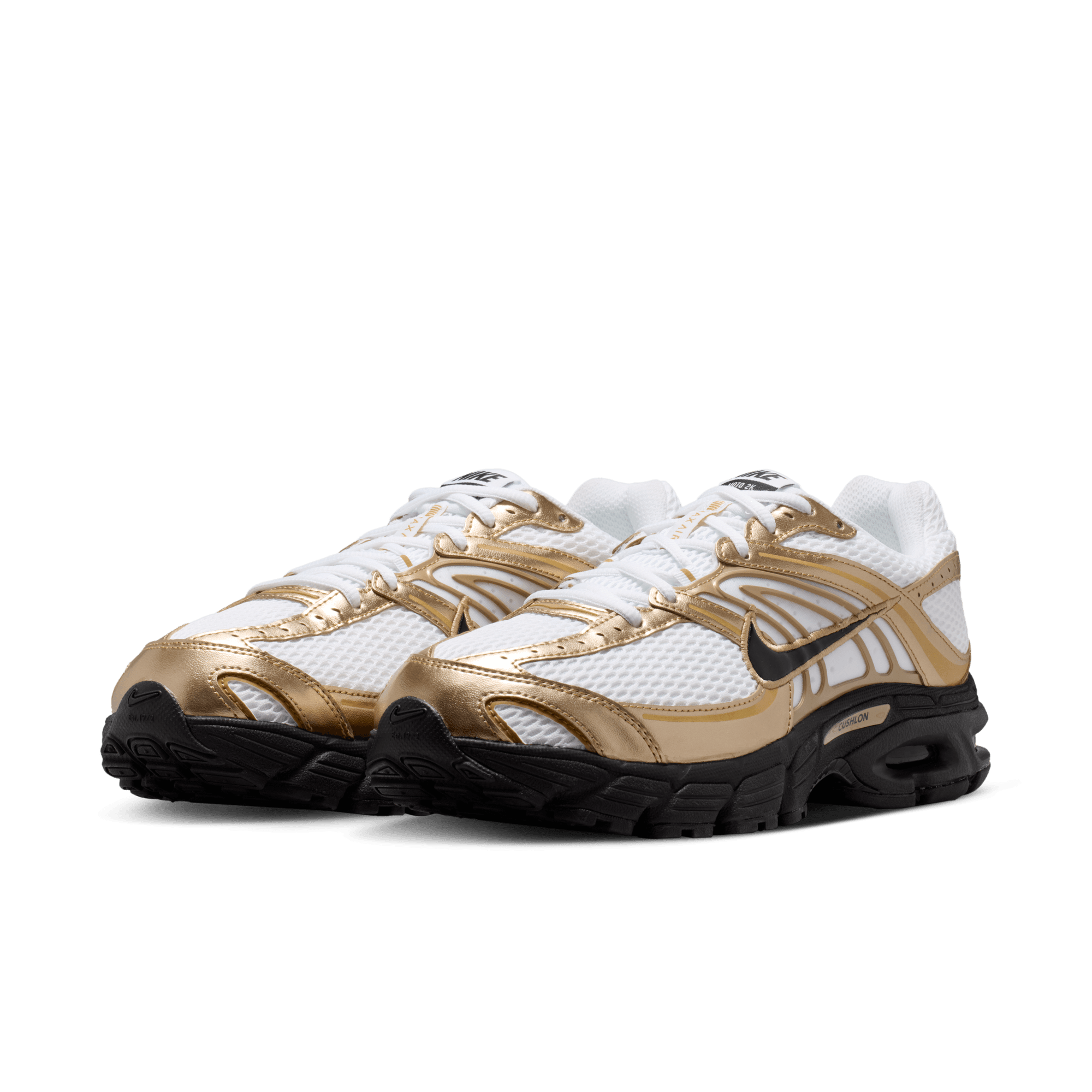 Nike Air Max Moto 2K "White/Black/Metallic Gold" Men's Shoe - WHITE/GOLD