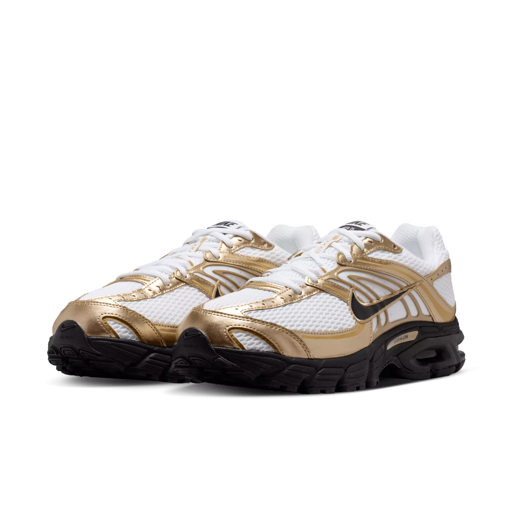 Nike Air Max Moto 2K "White/Black/Metallic Gold" Men's Shoe - WHITE/GOLD