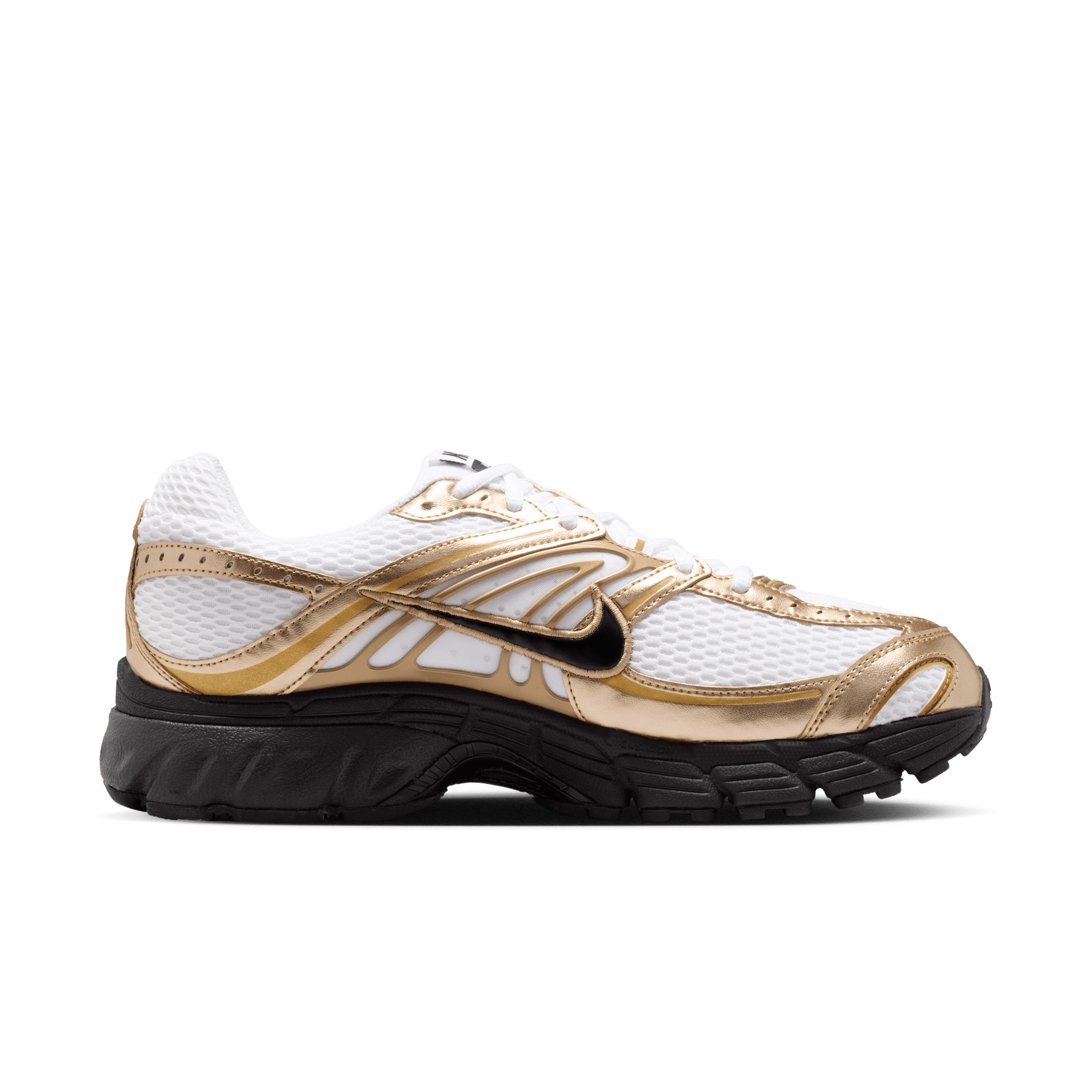Nike Air Max Moto 2K "White/Black/Metallic Gold" Men's Shoe - WHITE/GOLD