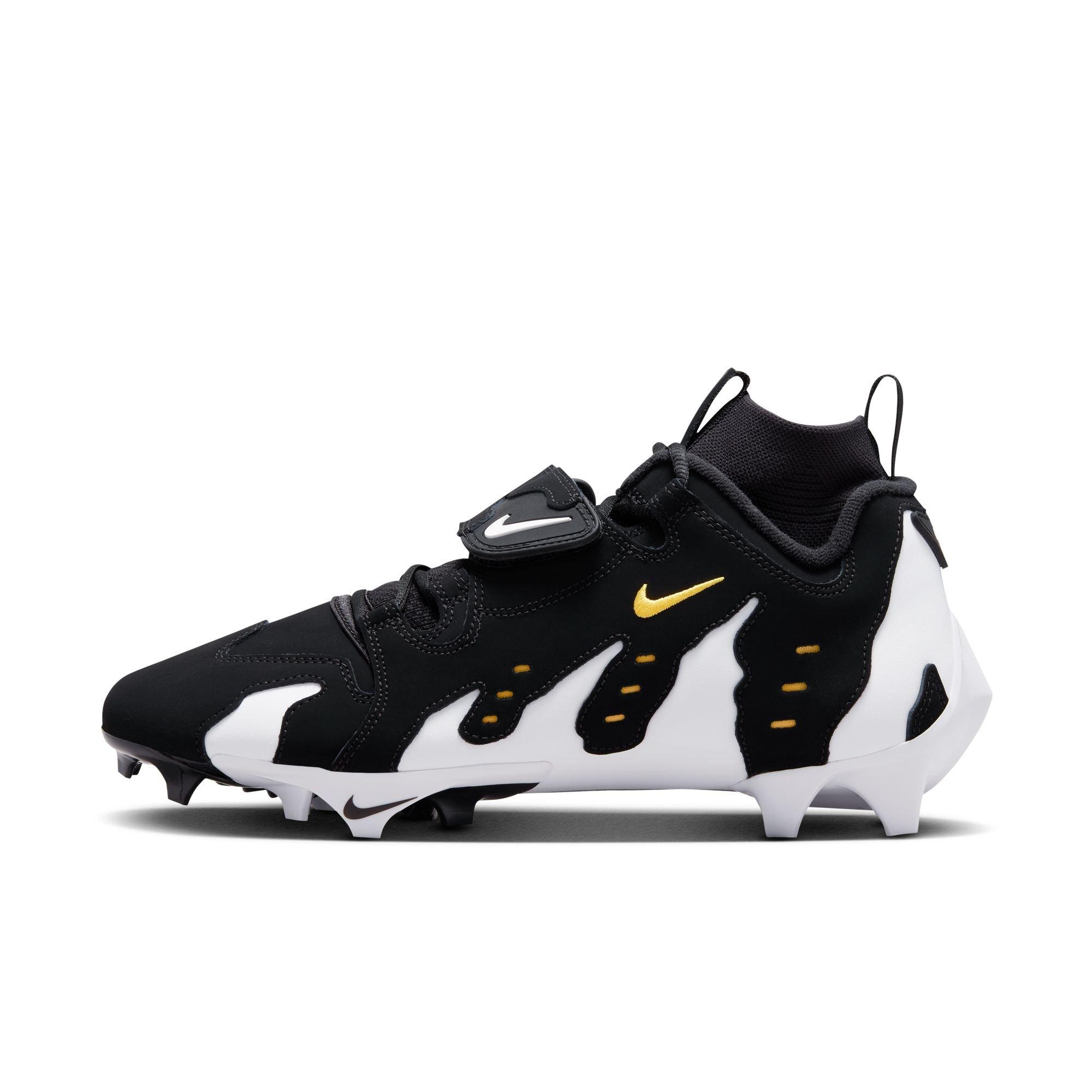 Nike Diamond Turf 96 "Black/White" Men's Football Cleat - BLACK/WHITE/VARSITY MAIZE Thumbnail View 10