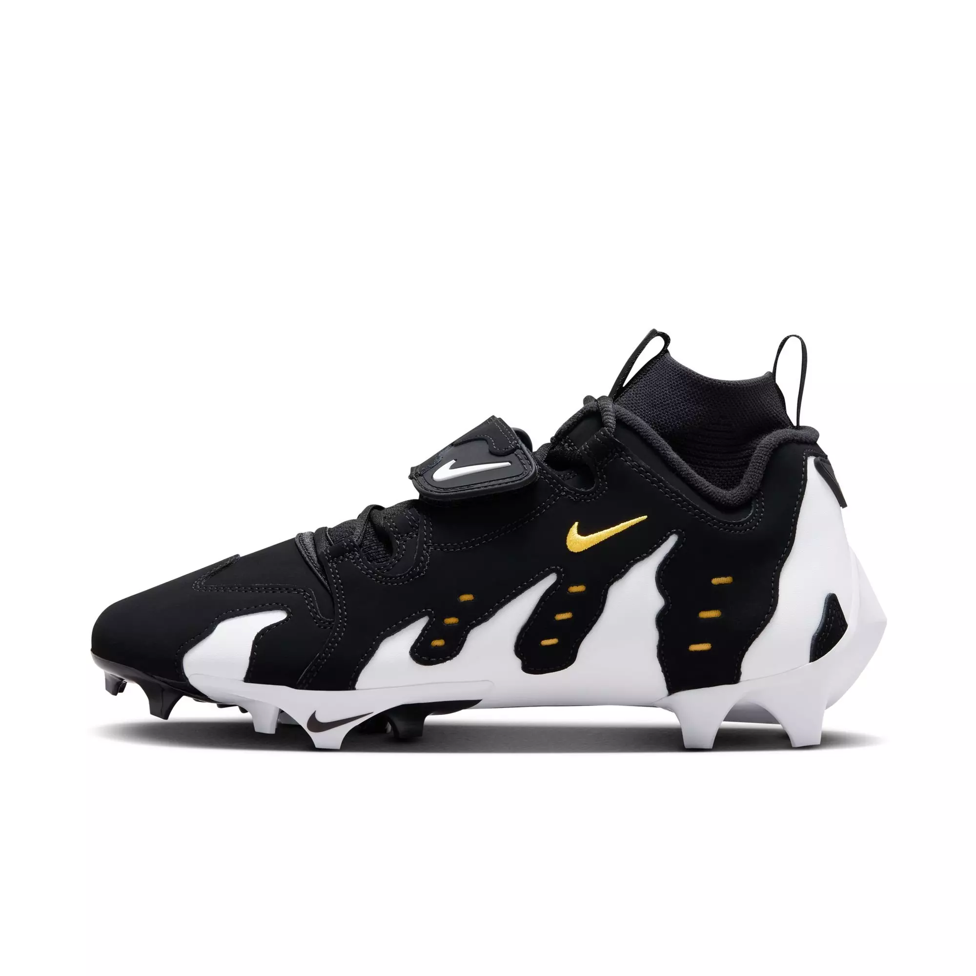 Nike Diamond Turf 96 "Black/White" Men's Football Cleat - BLACK/WHITE/VARSITY MAIZE