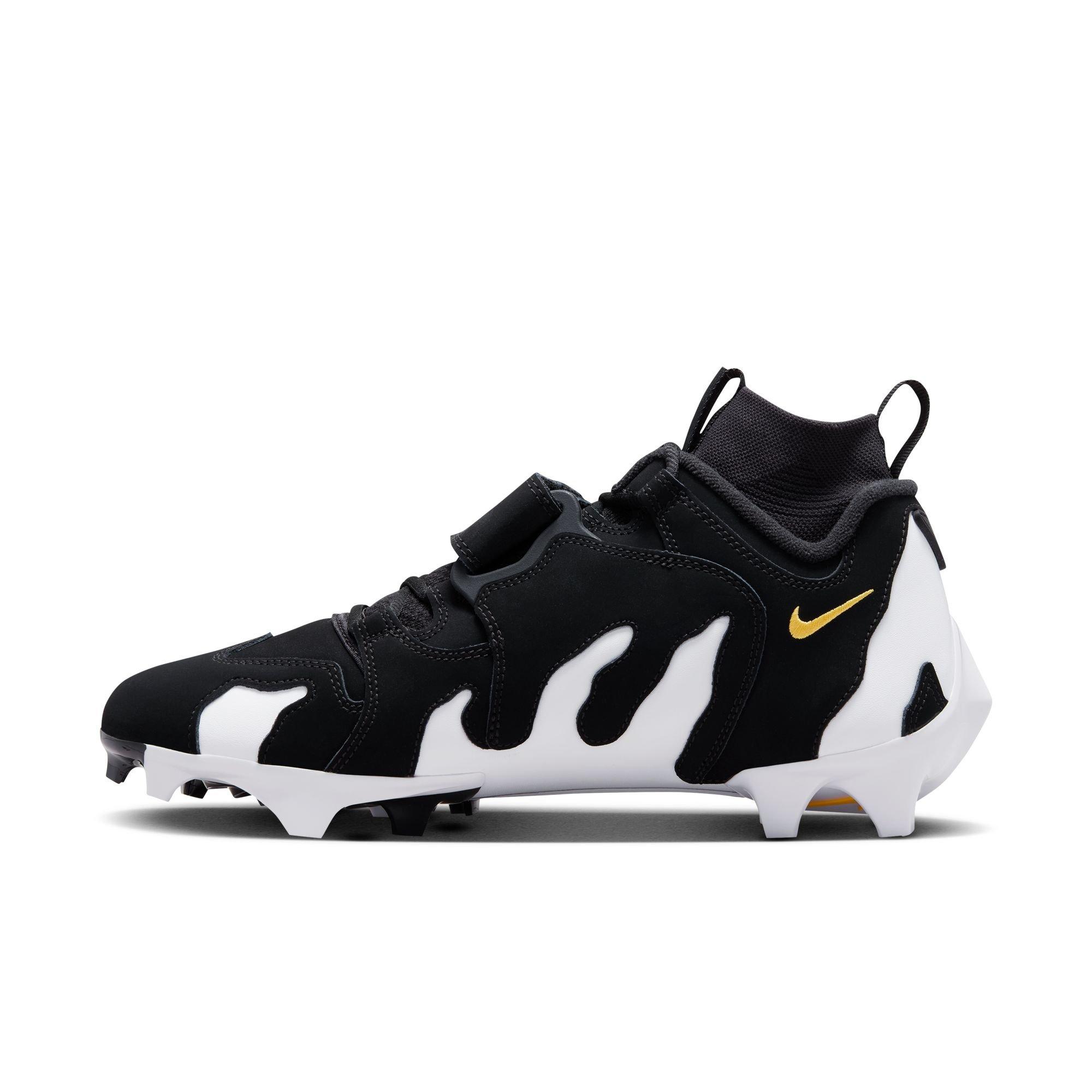 Nike Diamond Turf 96 "Black/White" Men's Football Cleat - BLACK/WHITE/VARSITY MAIZE Thumbnail View 11