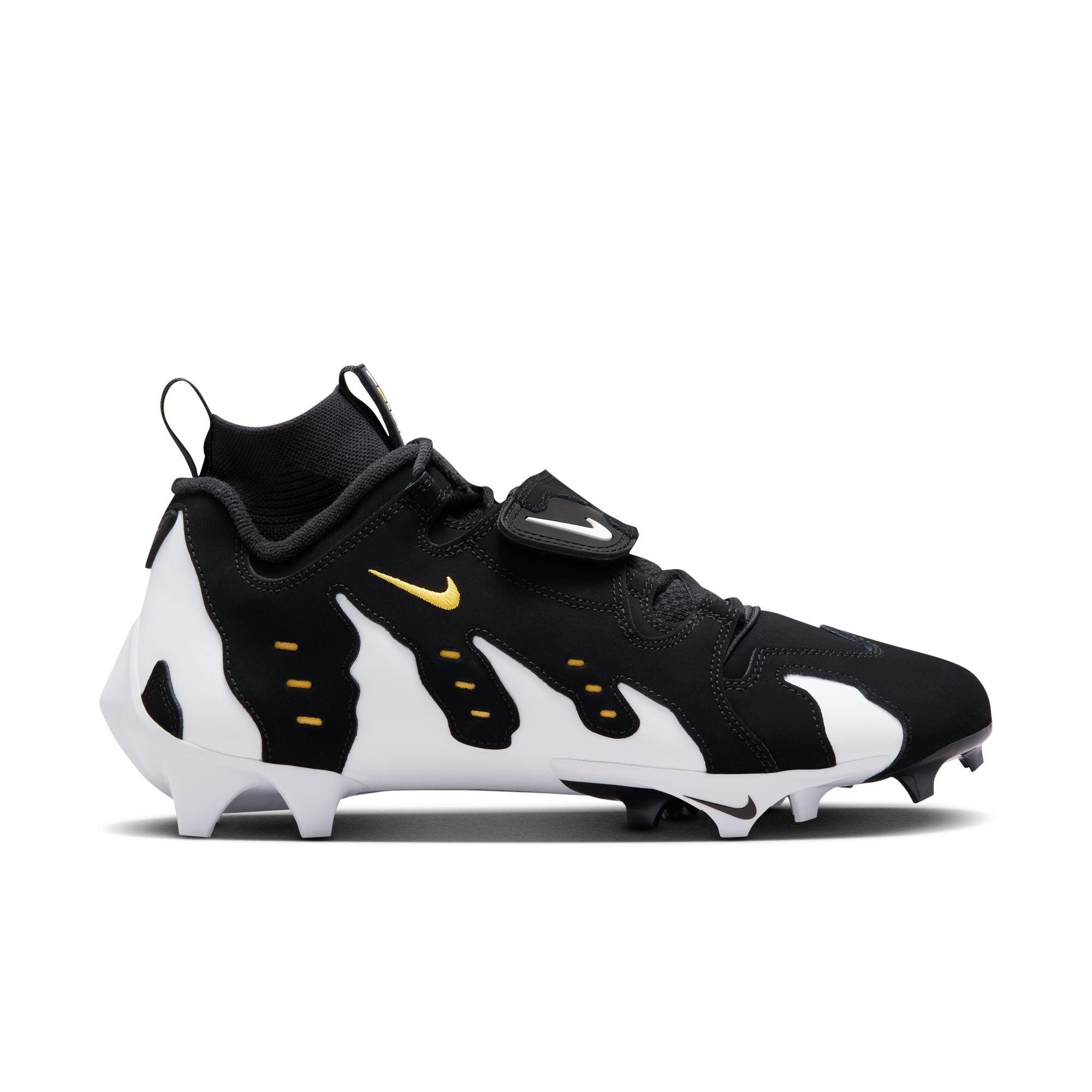 Nike Diamond Turf 96 "Black/White" Men's Football Cleat - BLACK/WHITE/VARSITY MAIZE Thumbnail View 2