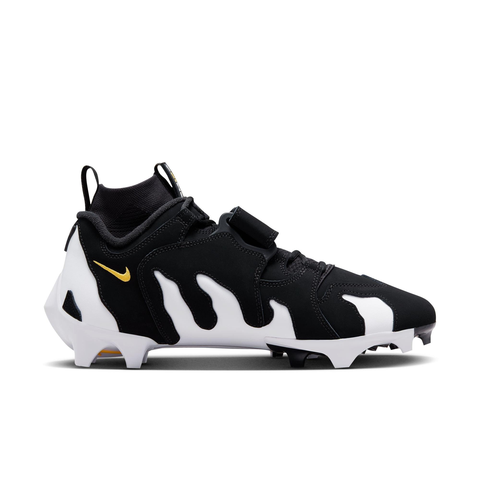 Nike Diamond Turf 96 "Black/White" Men's Football Cleat - BLACK/WHITE/VARSITY MAIZE Thumbnail View 3