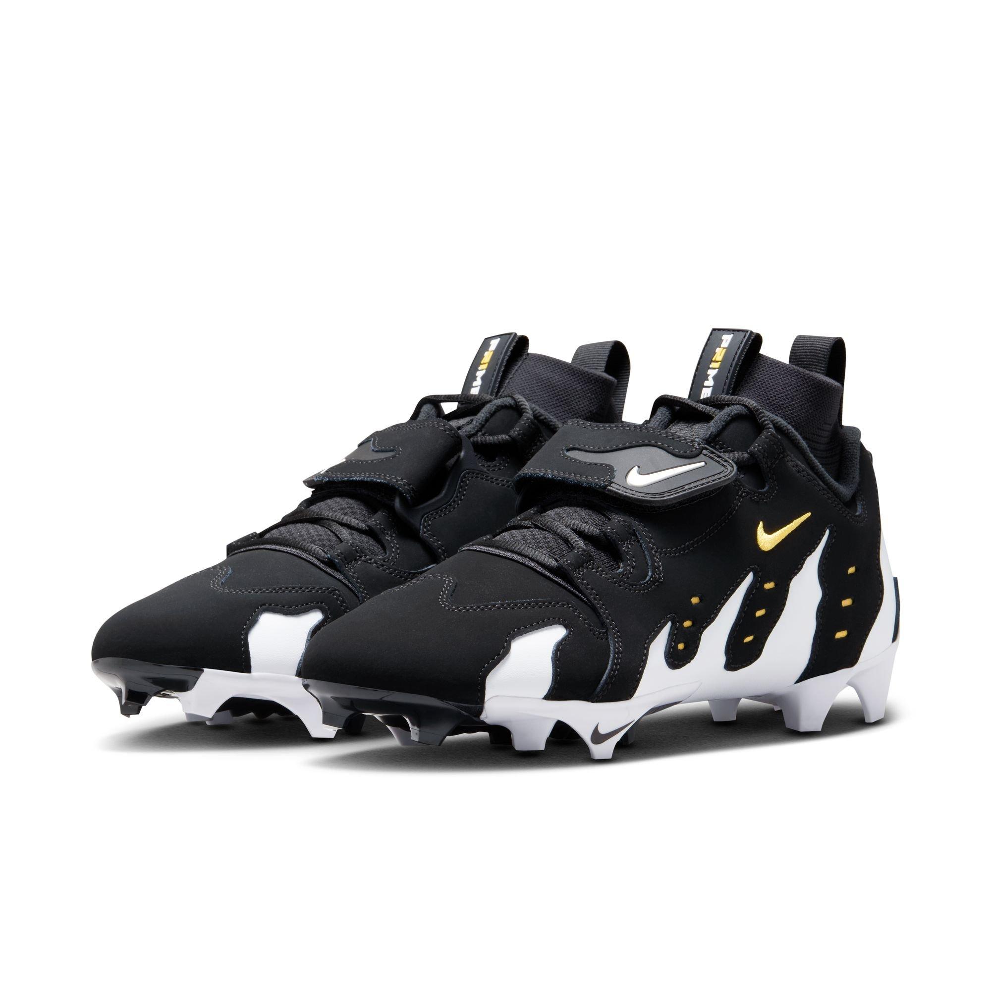 Nike Diamond Turf 96 "Black/White" Men's Football Cleat - BLACK/WHITE/VARSITY MAIZE Thumbnail View 4
