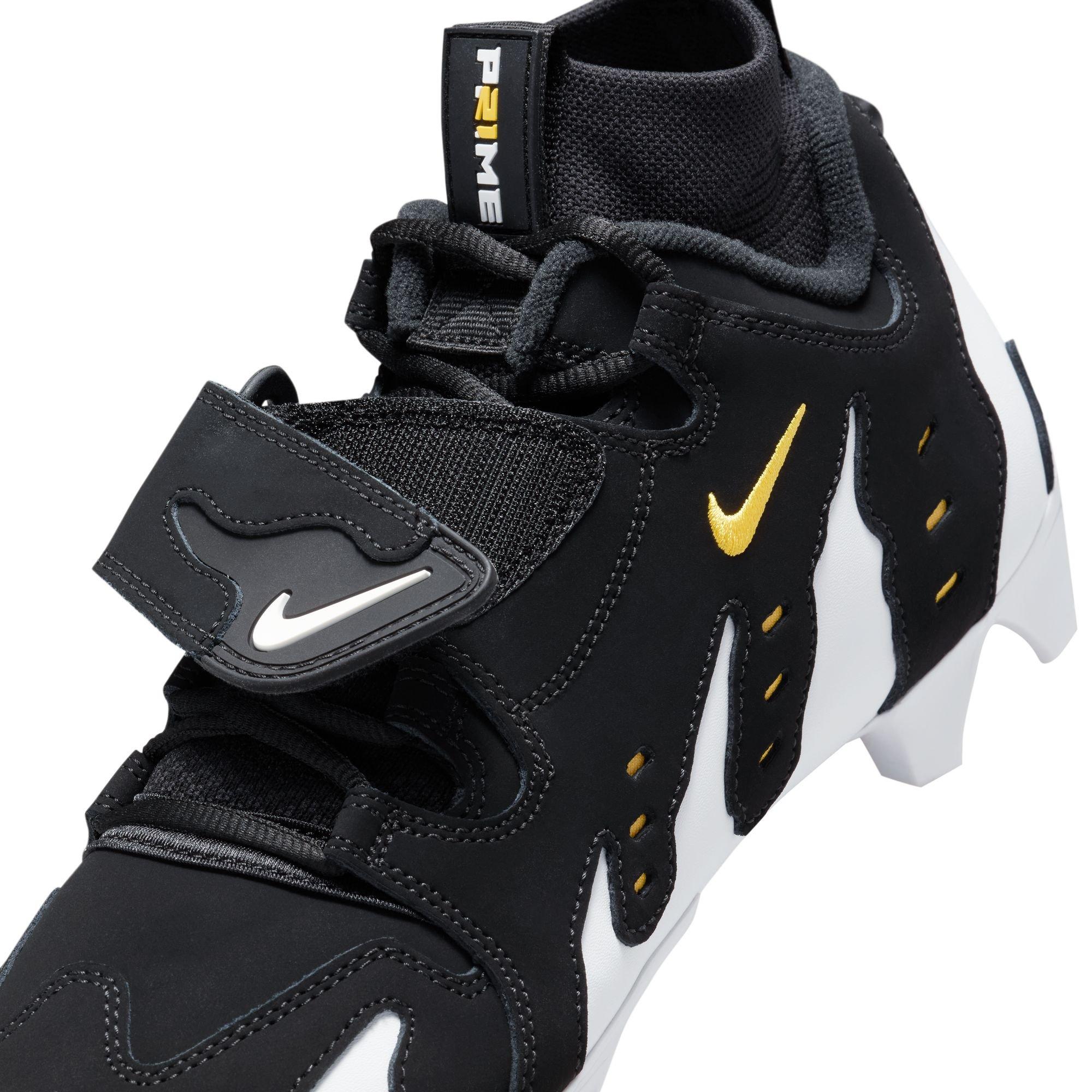 Nike Diamond Turf 96 "Black/White" Men's Football Cleat - BLACK/WHITE/VARSITY MAIZE Thumbnail View 5