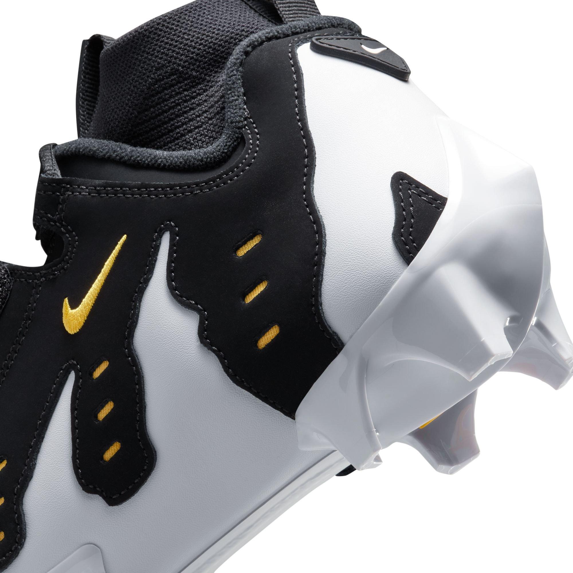 Nike Diamond Turf 96 "Black/White" Men's Football Cleat - BLACK/WHITE/VARSITY MAIZE Thumbnail View 6