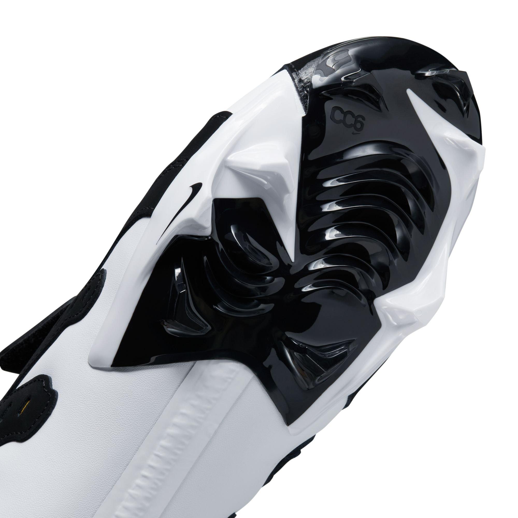 Nike Diamond Turf 96 "Black/White" Men's Football Cleat - BLACK/WHITE/VARSITY MAIZE Thumbnail View 7