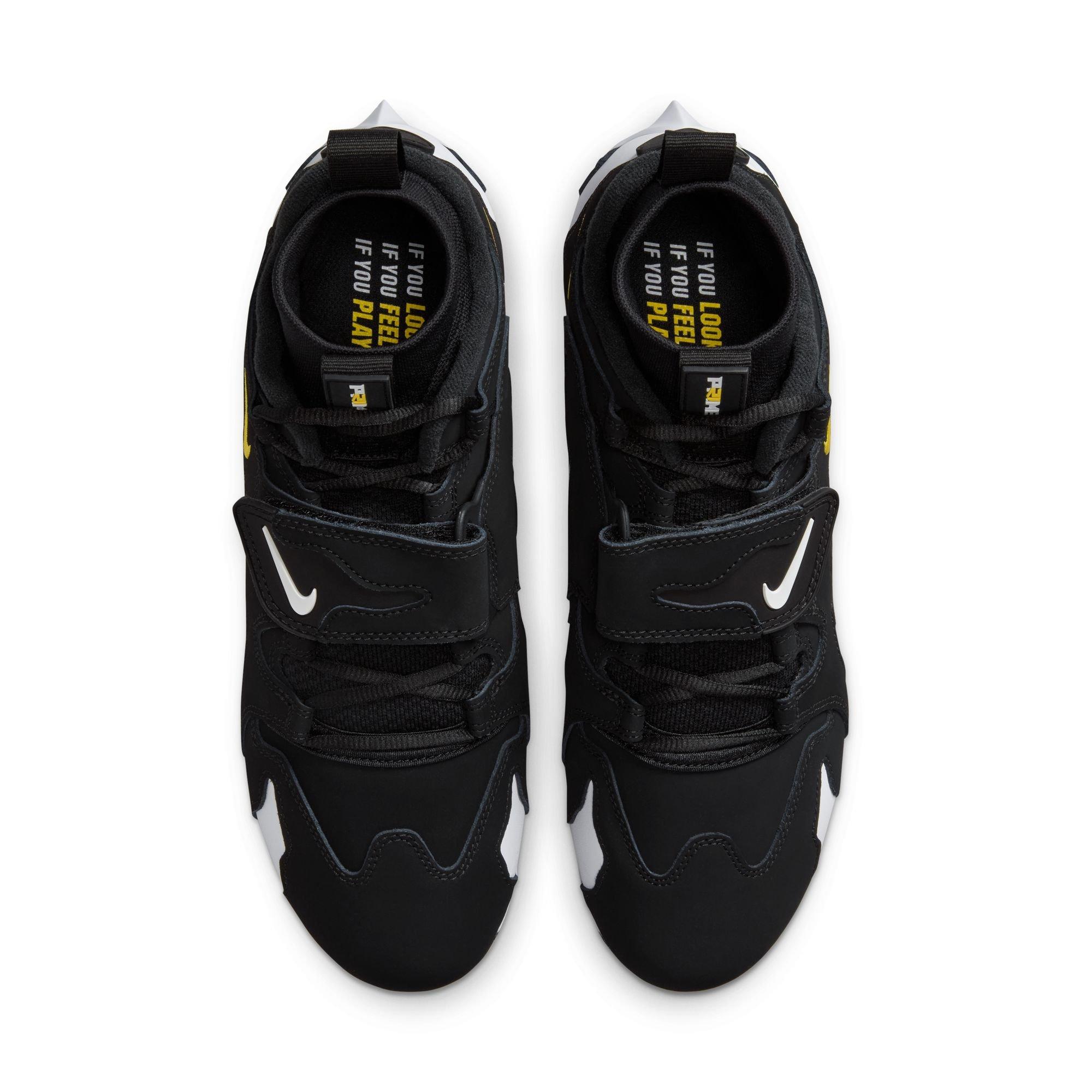 Nike Diamond Turf 96 "Black/White" Men's Football Cleat - BLACK/WHITE/VARSITY MAIZE Thumbnail View 13