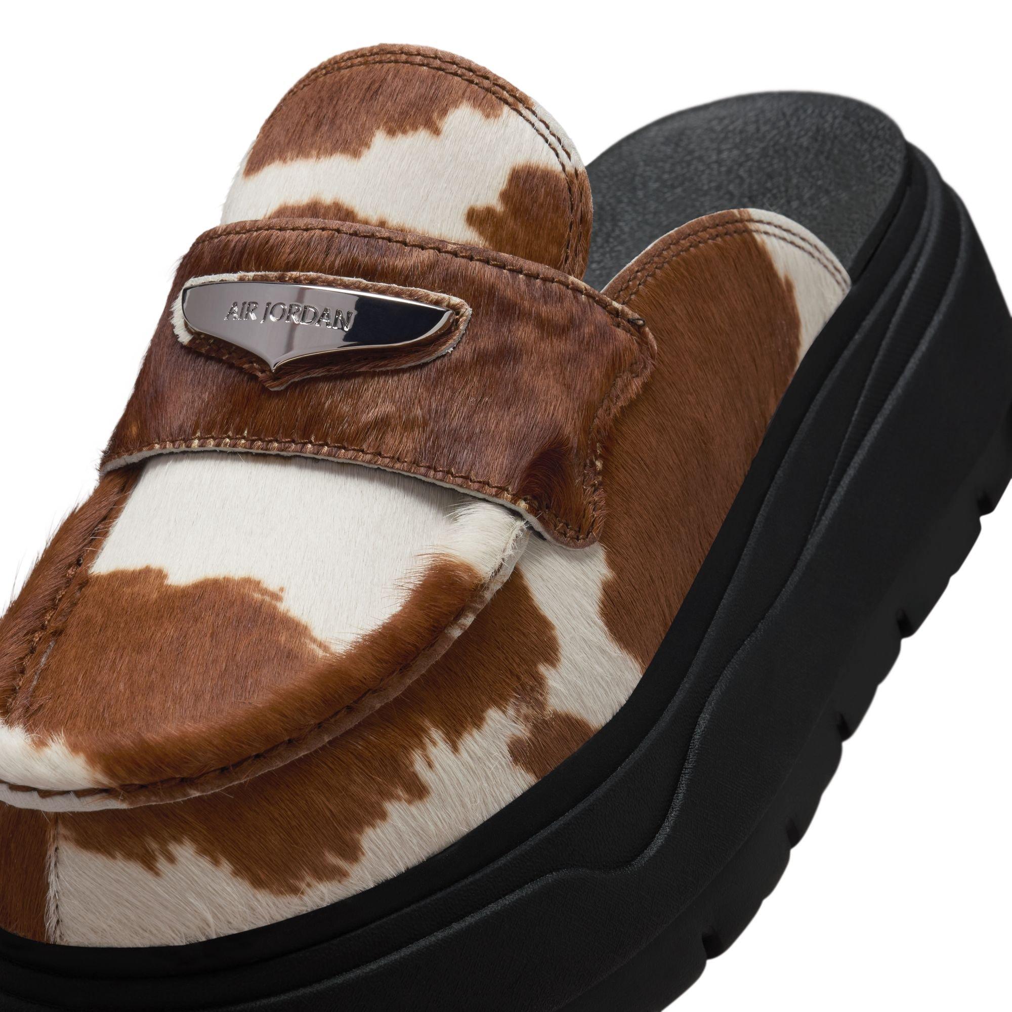 Jordan Air Mule SE "Cow Print" Women's Slide - BROWN/WHITE Thumbnail View 8