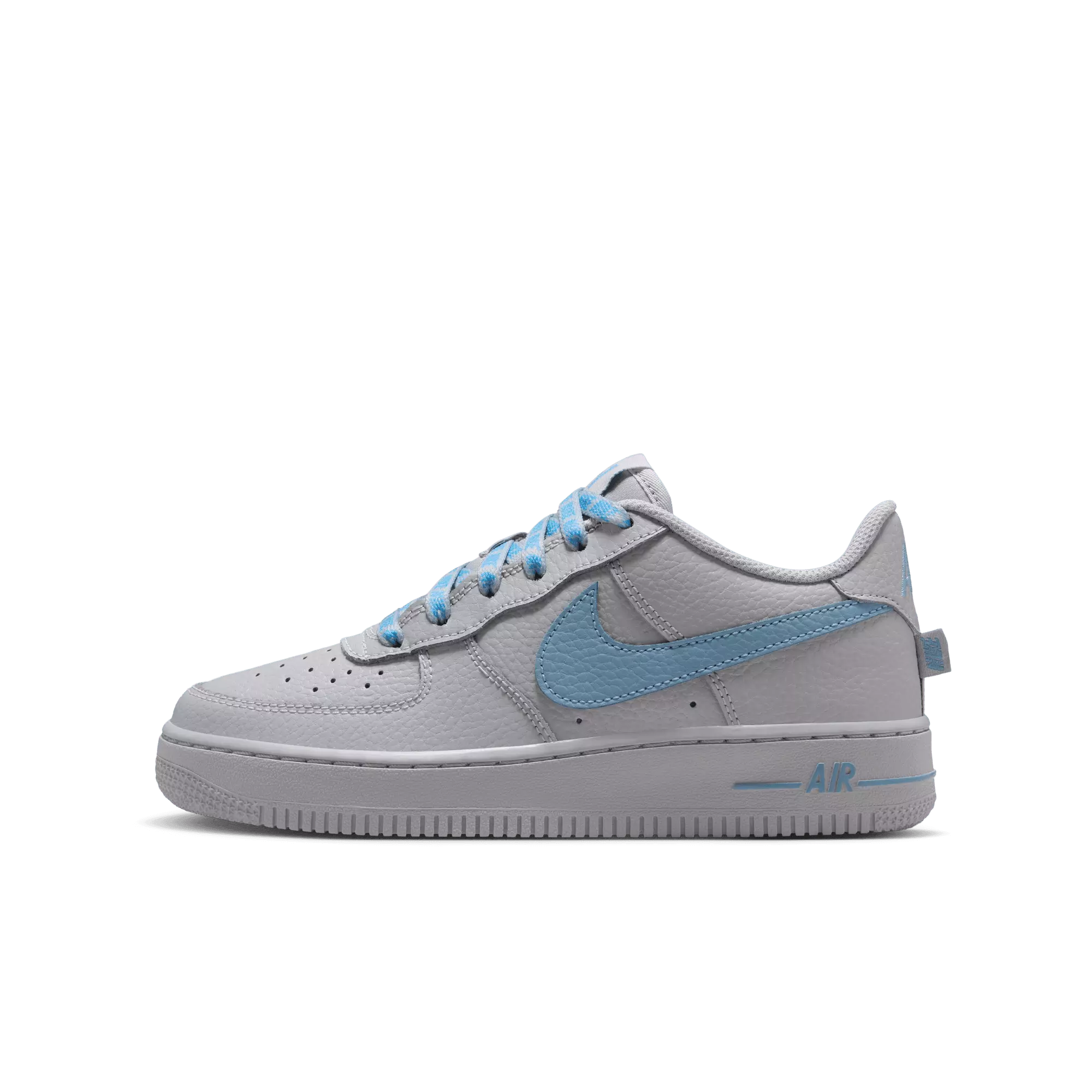 Nike Air Force 1 Low "Wolf Grey/Work Blue" Grade School Boys' Shoe - GREY/BLUE