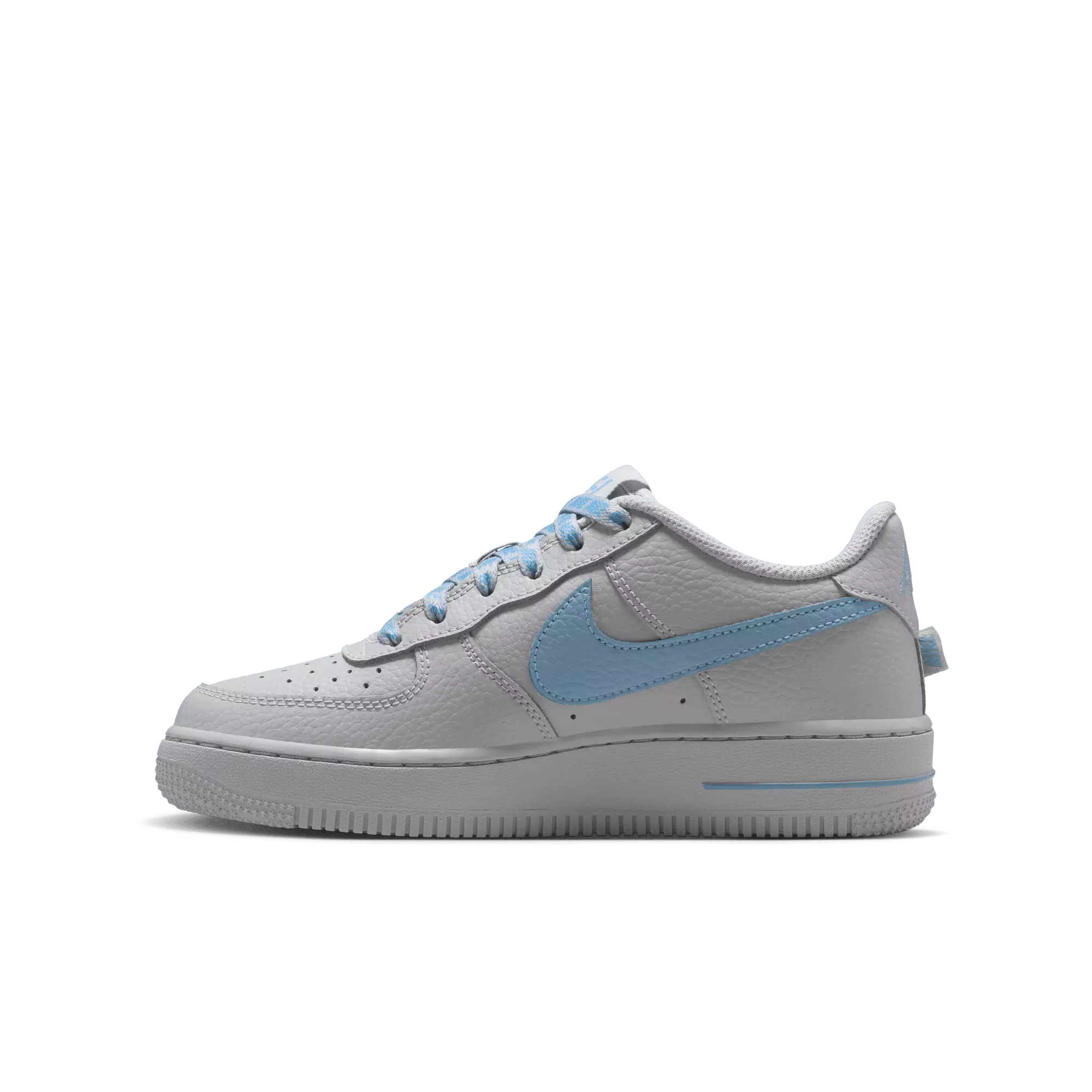 Nike Air Force 1 Low "Wolf Grey/Work Blue" Grade School Boys' Shoe - GREY/BLUE
