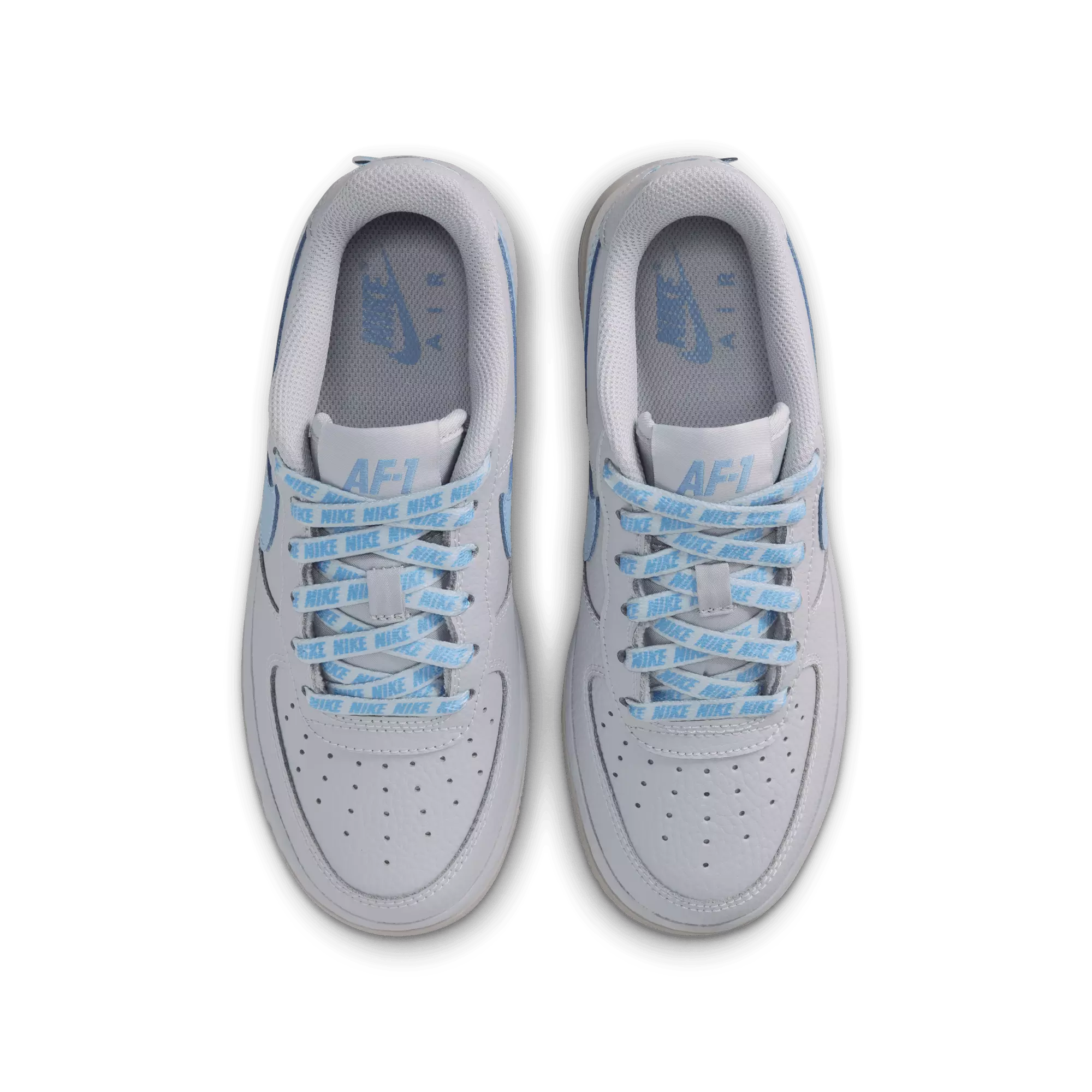 Nike Air Force 1 Low "Wolf Grey/Work Blue" Grade School Boys' Shoe - GREY/BLUE