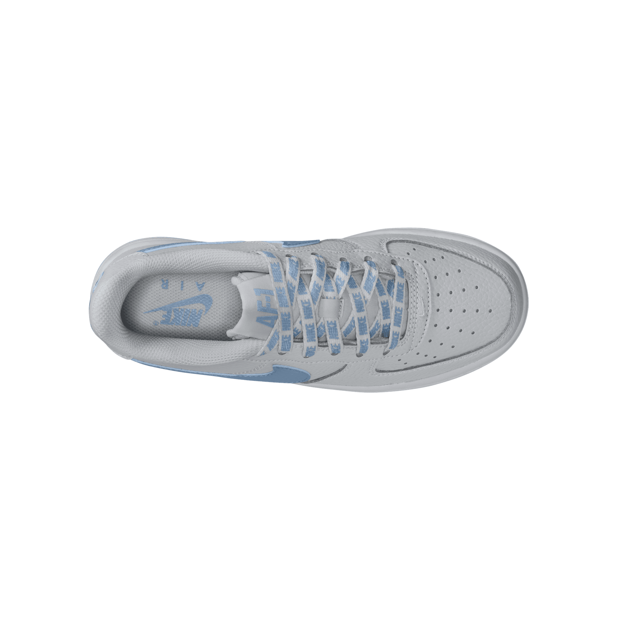 Nike Air Force 1 Low "Wolf Grey/Work Blue" Grade School Boys' Shoe - GREY/BLUE Thumbnail View 8