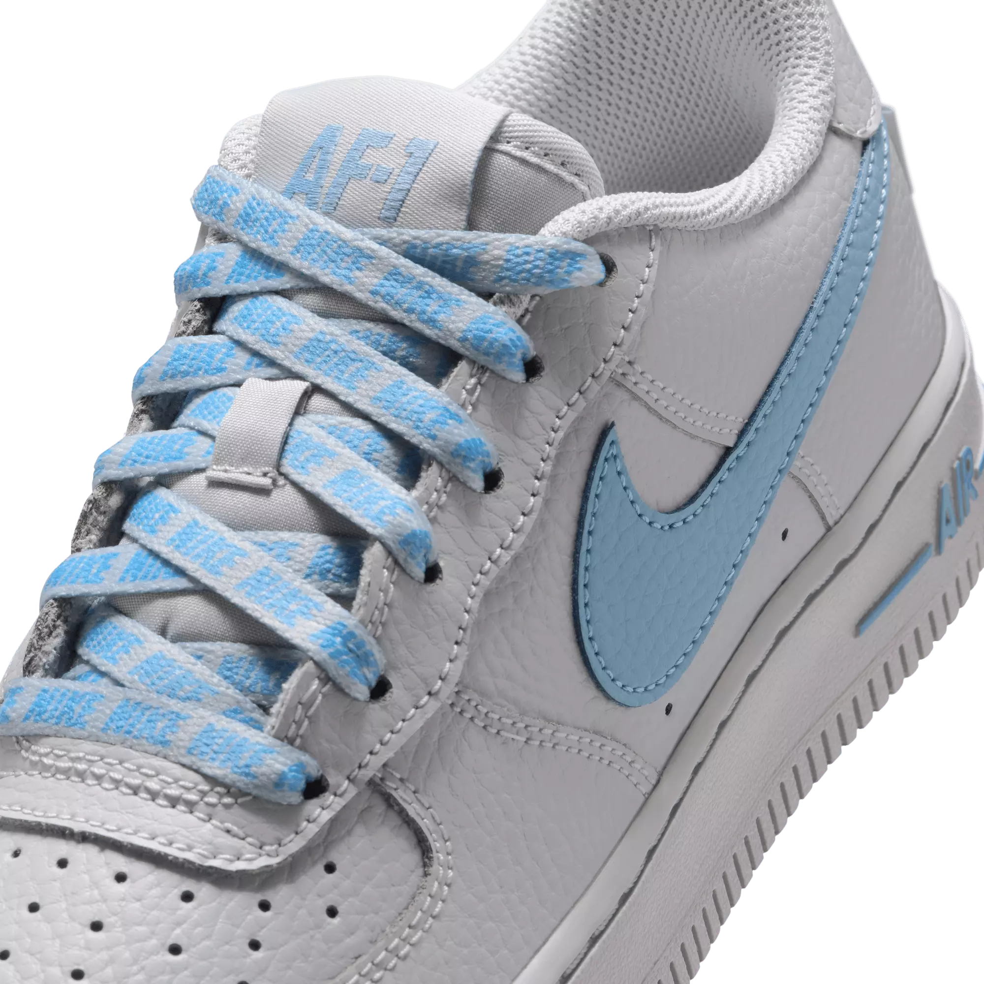 Nike Air Force 1 Low "Wolf Grey/Work Blue" Grade School Boys' Shoe - GREY/BLUE