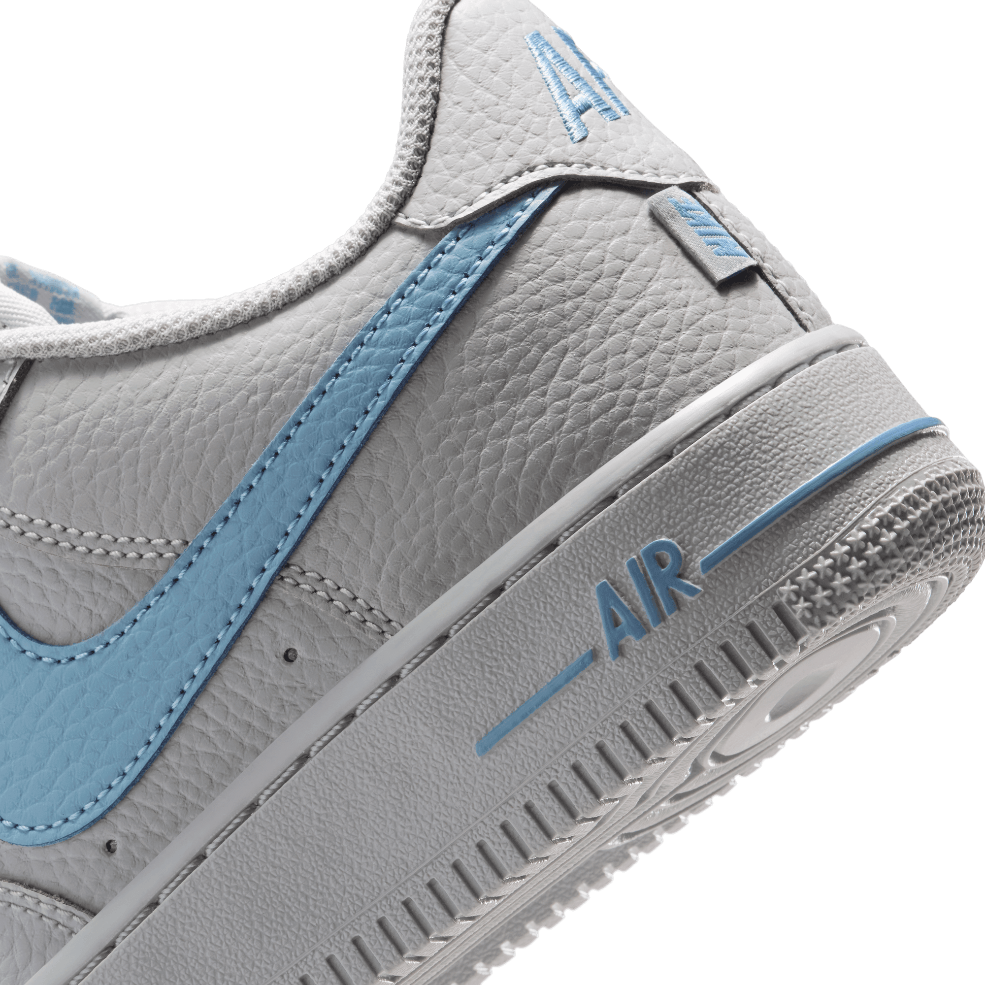 Nike Air Force 1 Low "Wolf Grey/Work Blue" Grade School Boys' Shoe - GREY/BLUE Thumbnail View 11