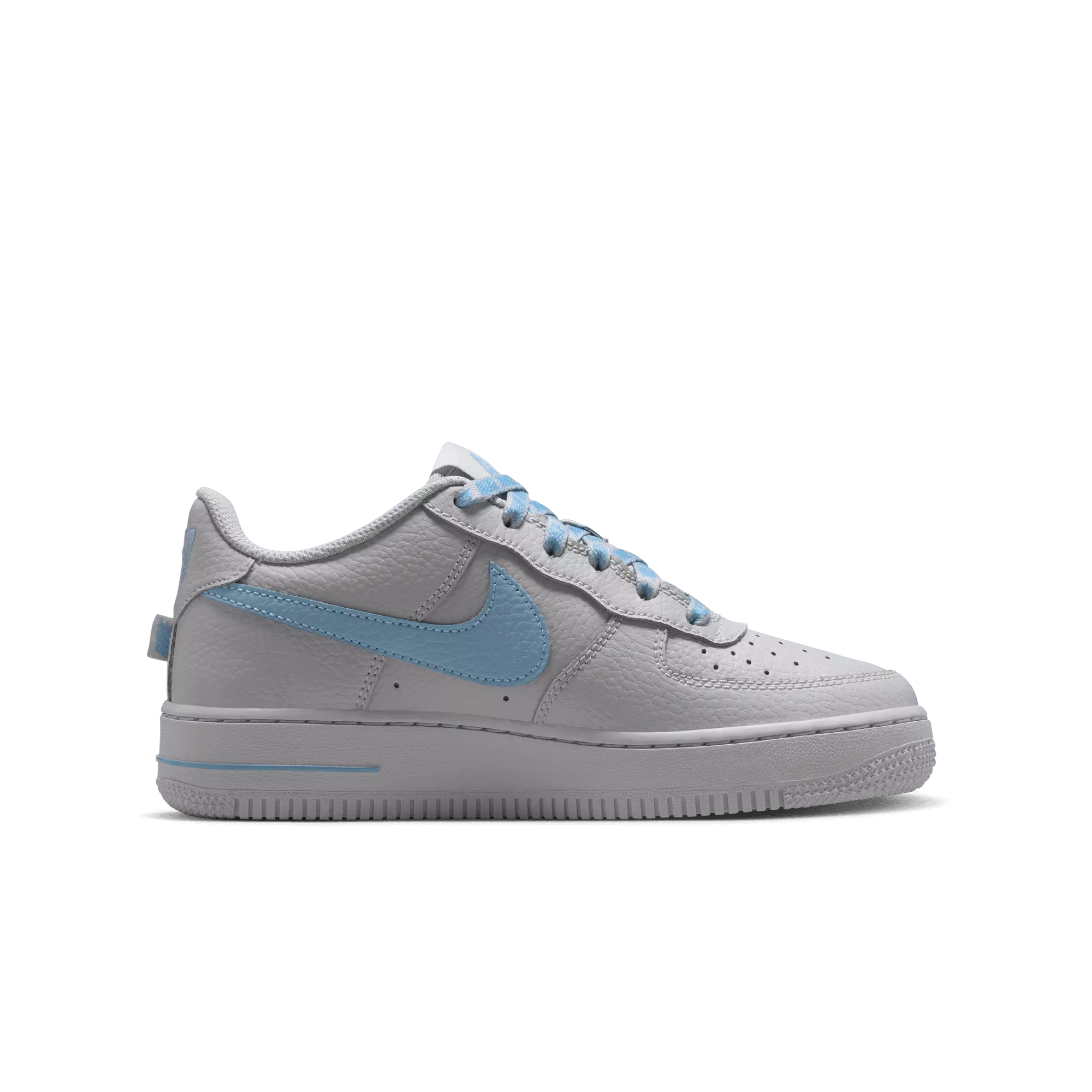 Nike Air Force 1 Low "Wolf Grey/Work Blue" Grade School Boys' Shoe - GREY/BLUE