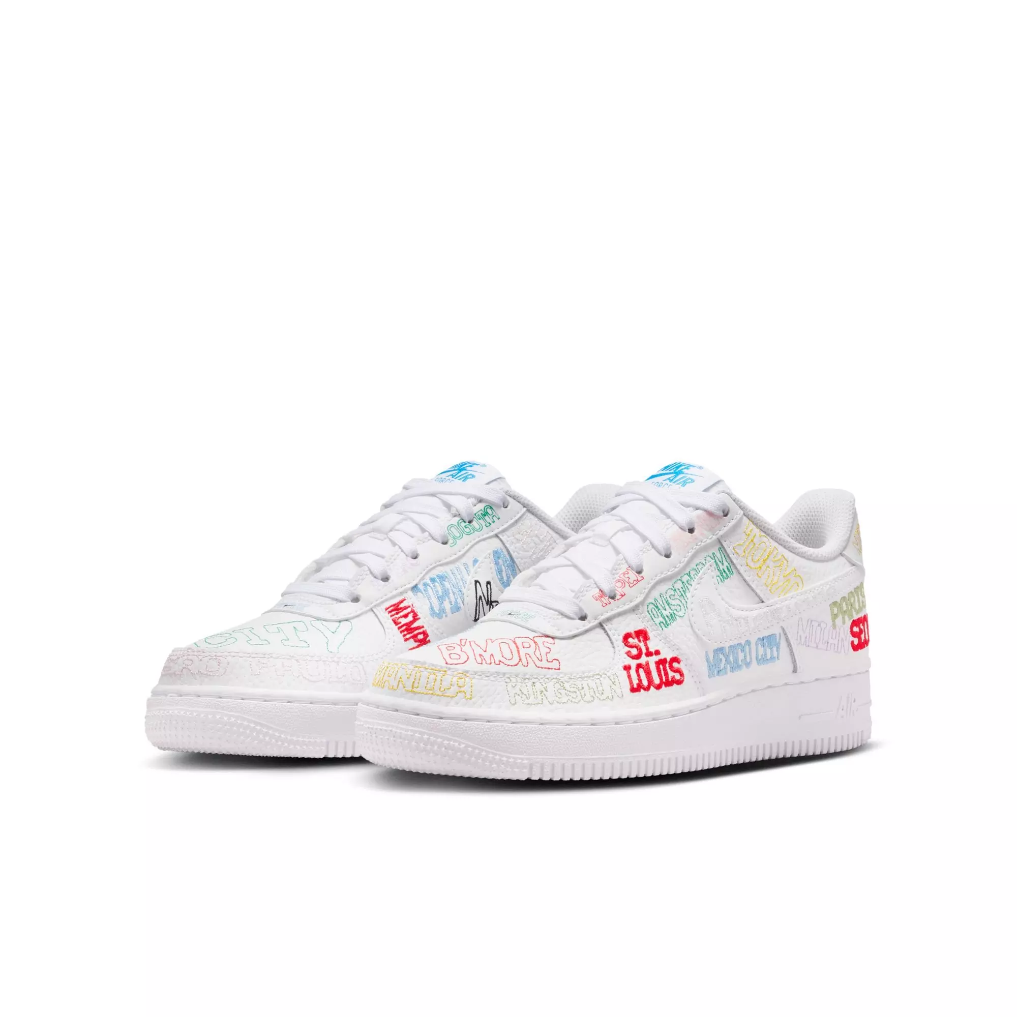 Nike Air Force 1 LV8 3 "On Tour" Grade School Boys' Shoe - WHITE/MULTI