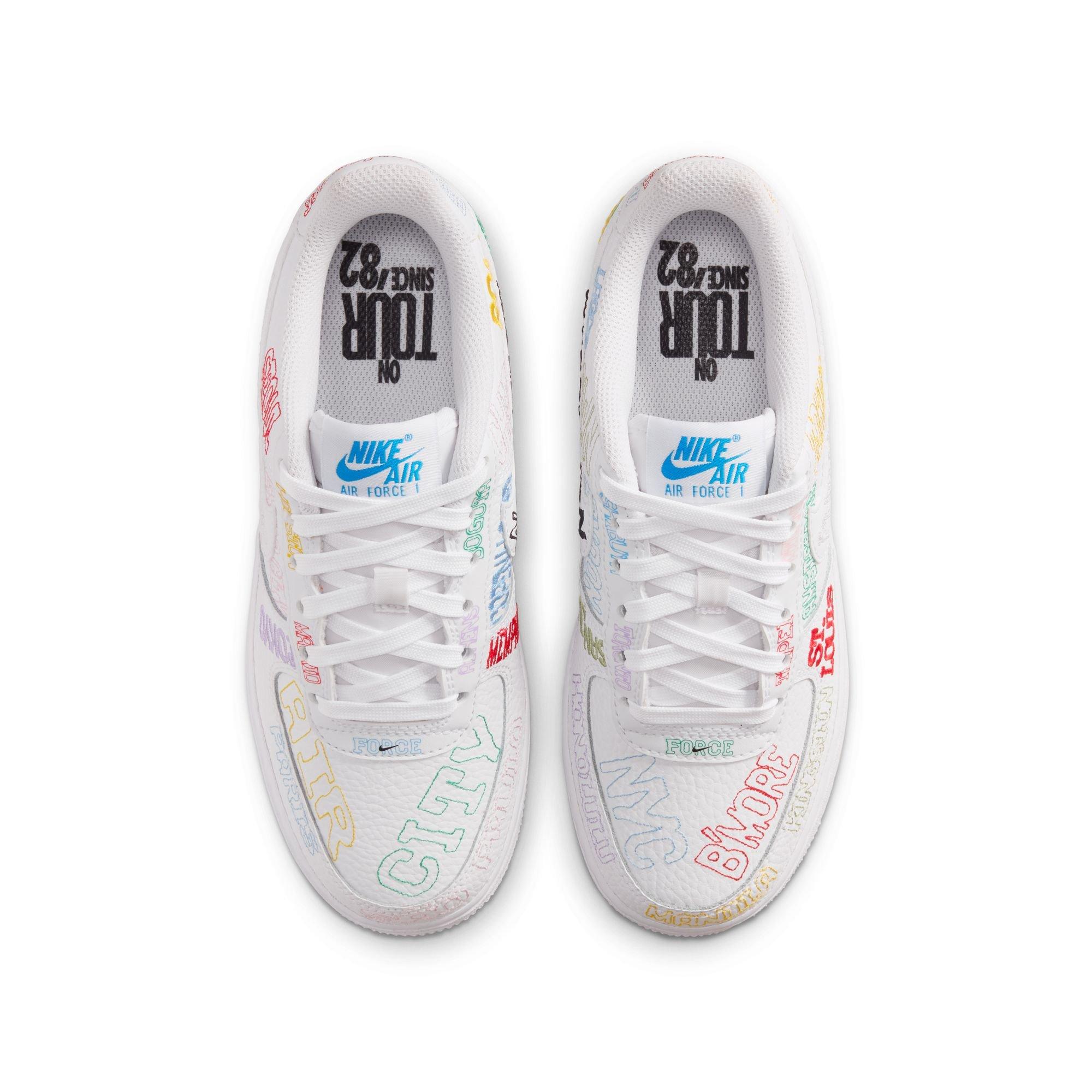 Nike Air Force 1 LV8 3 "On Tour" Grade School Boys' Shoe - WHITE/MULTI Thumbnail View 6