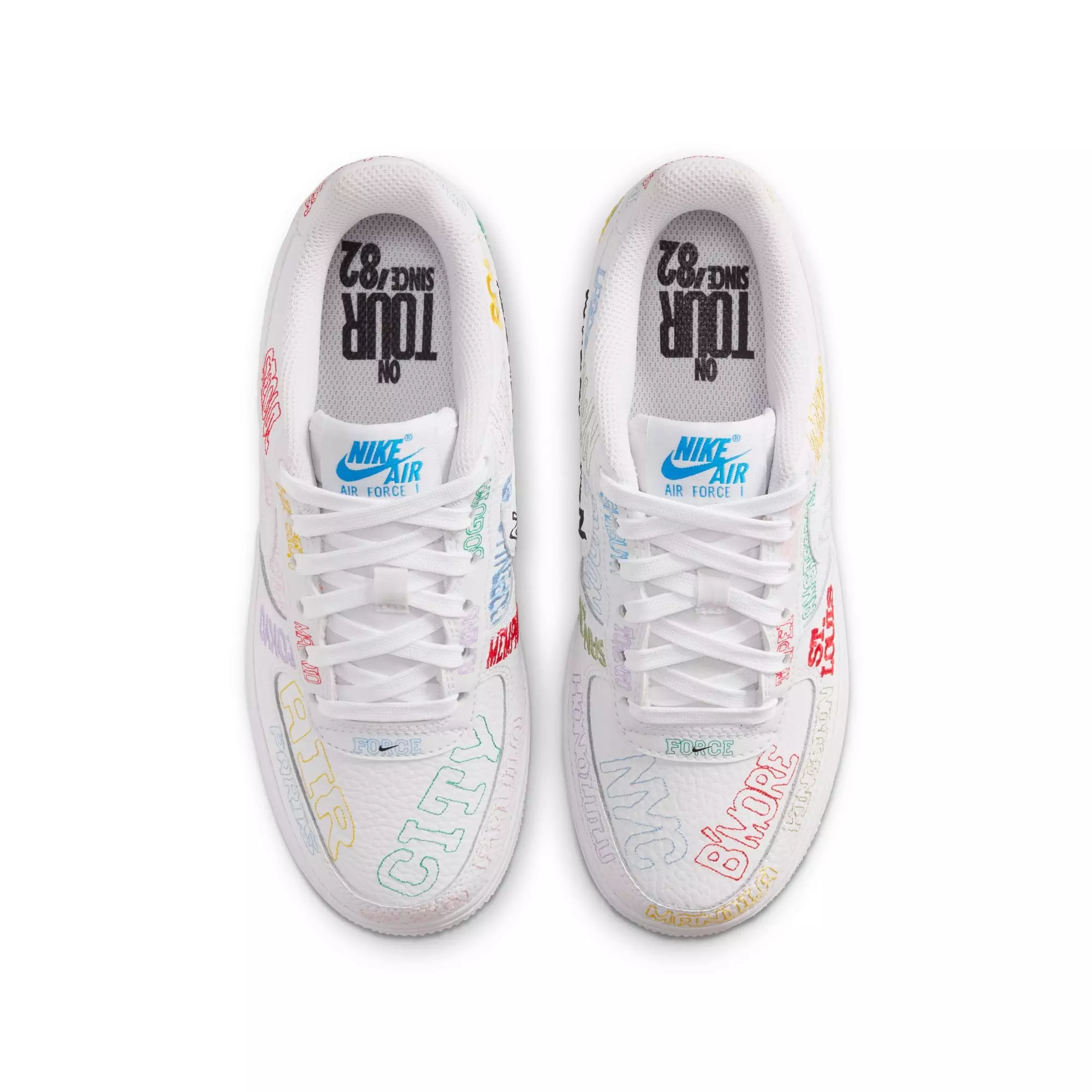 Nike Air Force 1 LV8 3 "On Tour" Grade School Boys' Shoe - WHITE/MULTI