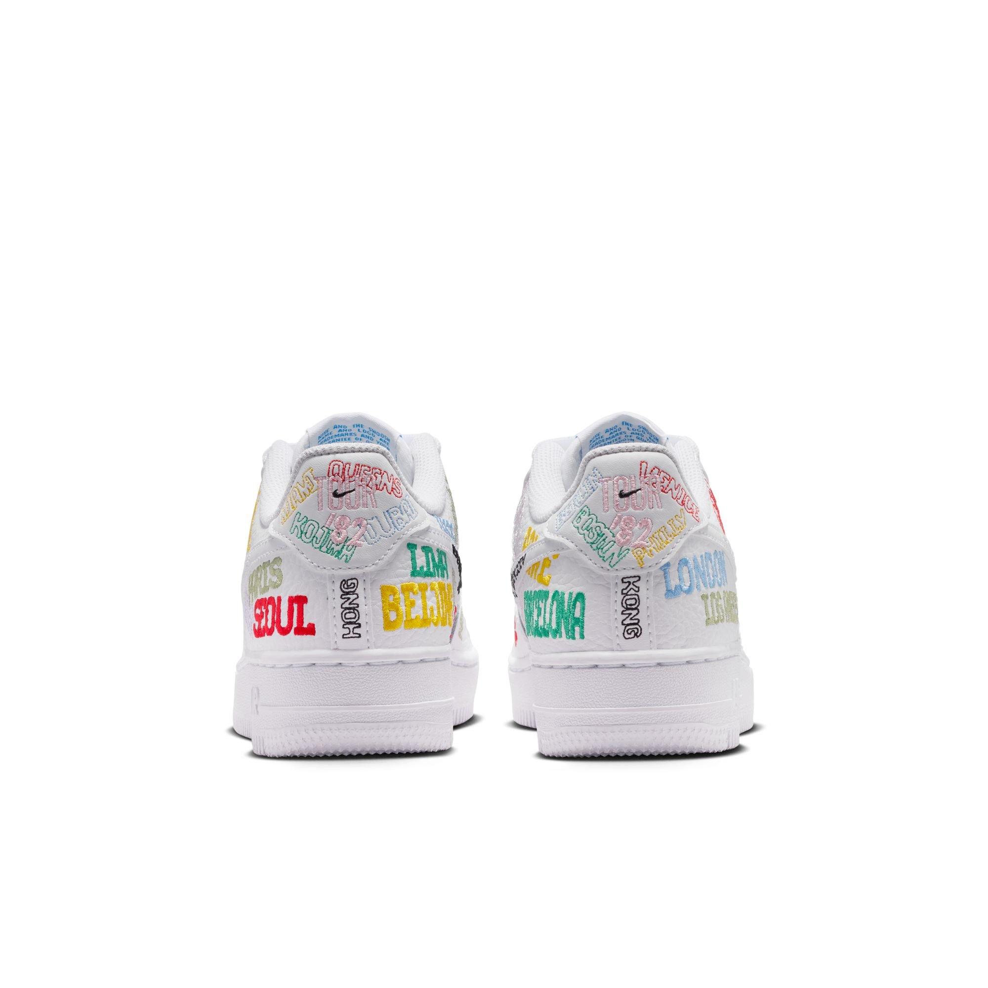 Nike Air Force 1 LV8 3 "On Tour" Grade School Boys' Shoe - WHITE/MULTI Thumbnail View 7