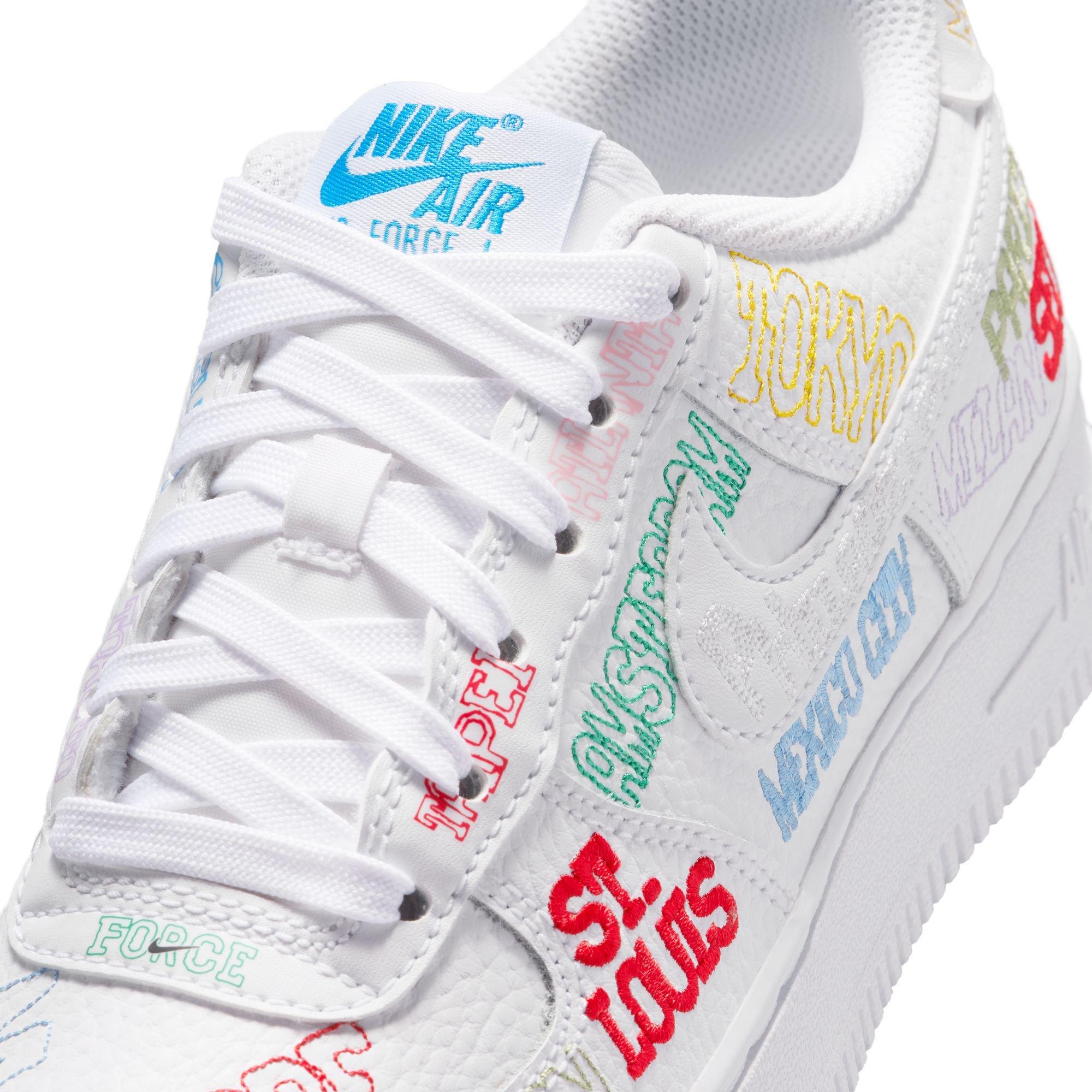 Nike Air Force 1 LV8 3 "On Tour" Grade School Boys' Shoe - WHITE/MULTI Thumbnail View 9