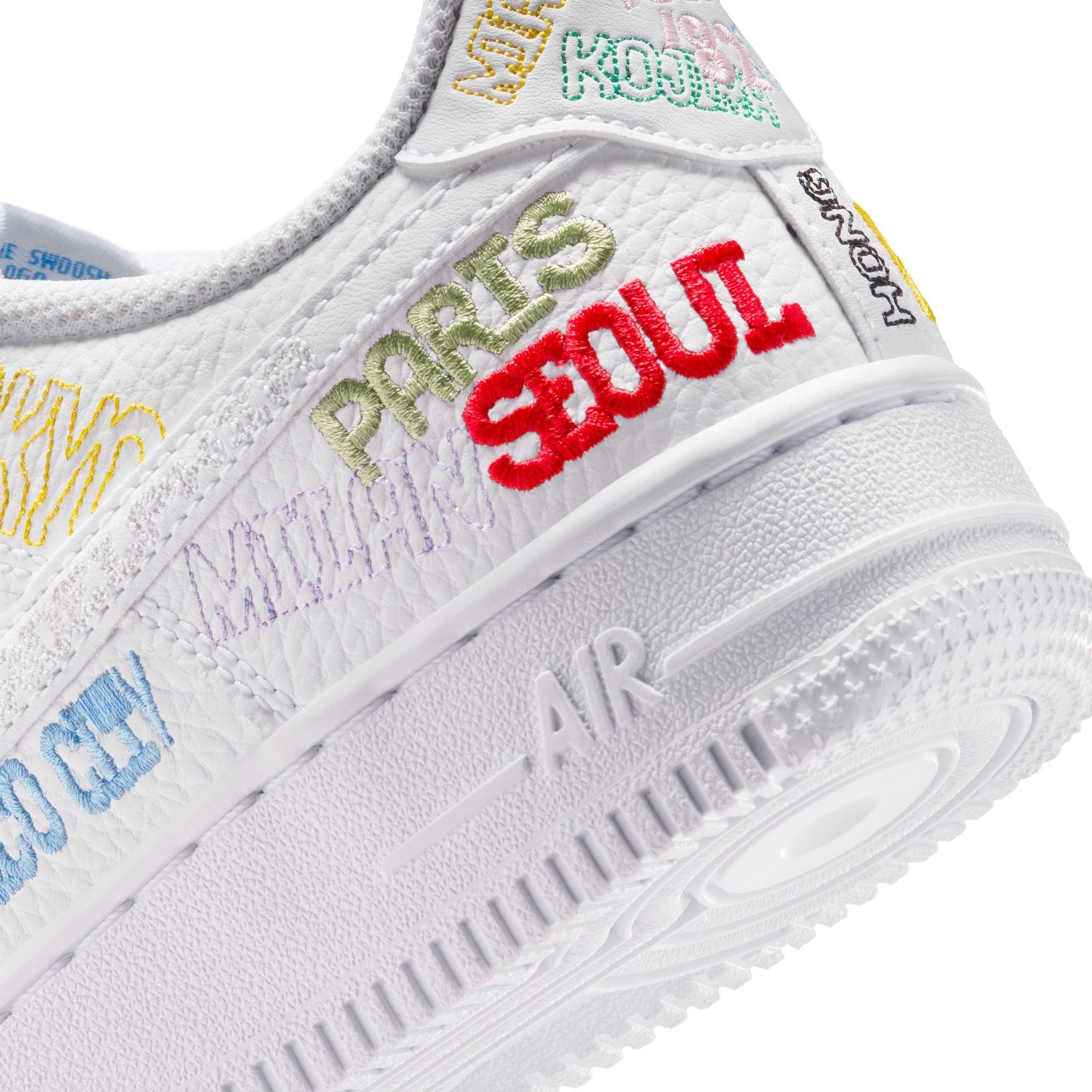 Nike Air Force 1 LV8 3 "On Tour" Grade School Boys' Shoe - WHITE/MULTI Thumbnail View 10