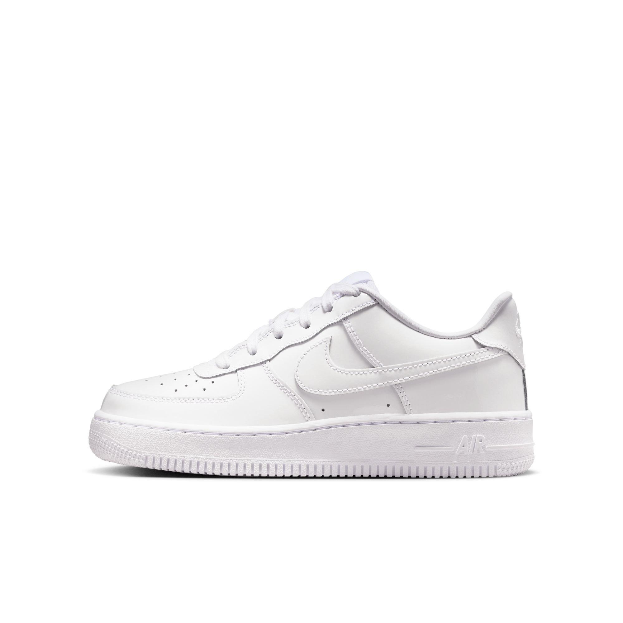 Nike Air Force 1 "White Patent" Grade School Boys' Shoe - WHITE Thumbnail View 3