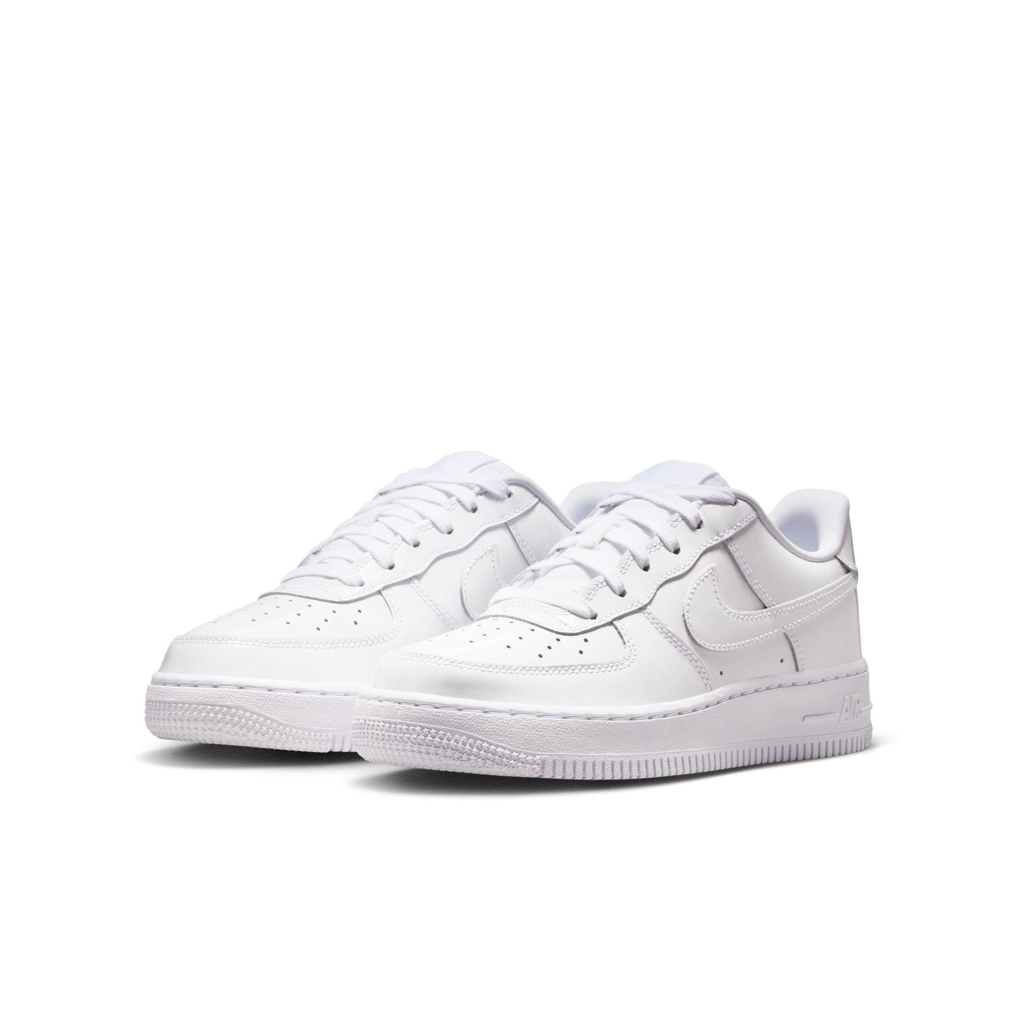 Nike Air Force 1 "White Patent" Grade School Boys' Shoe - WHITE Thumbnail View 5