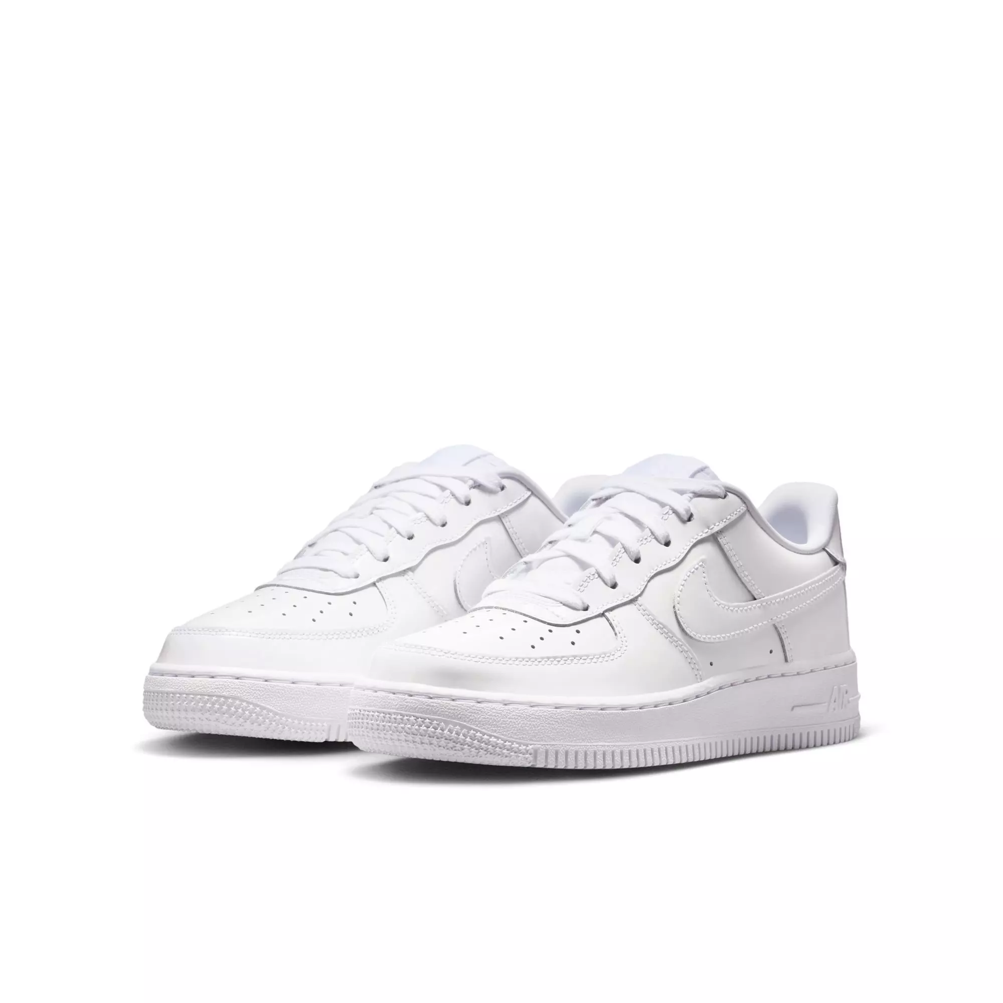 Nike Air Force 1 "White Patent" Grade School Boys' Shoe - WHITE