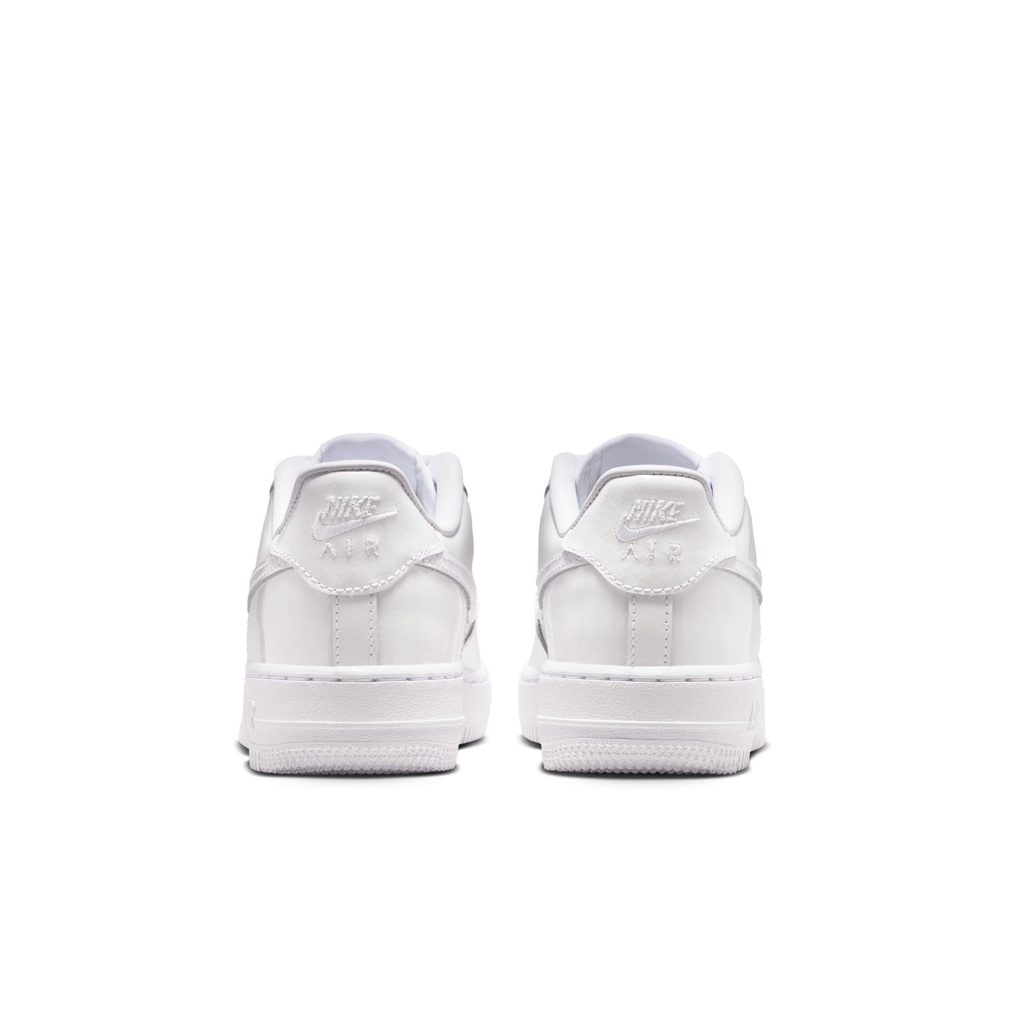 Nike Air Force 1 "White Patent" Grade School Boys' Shoe - WHITE Thumbnail View 7