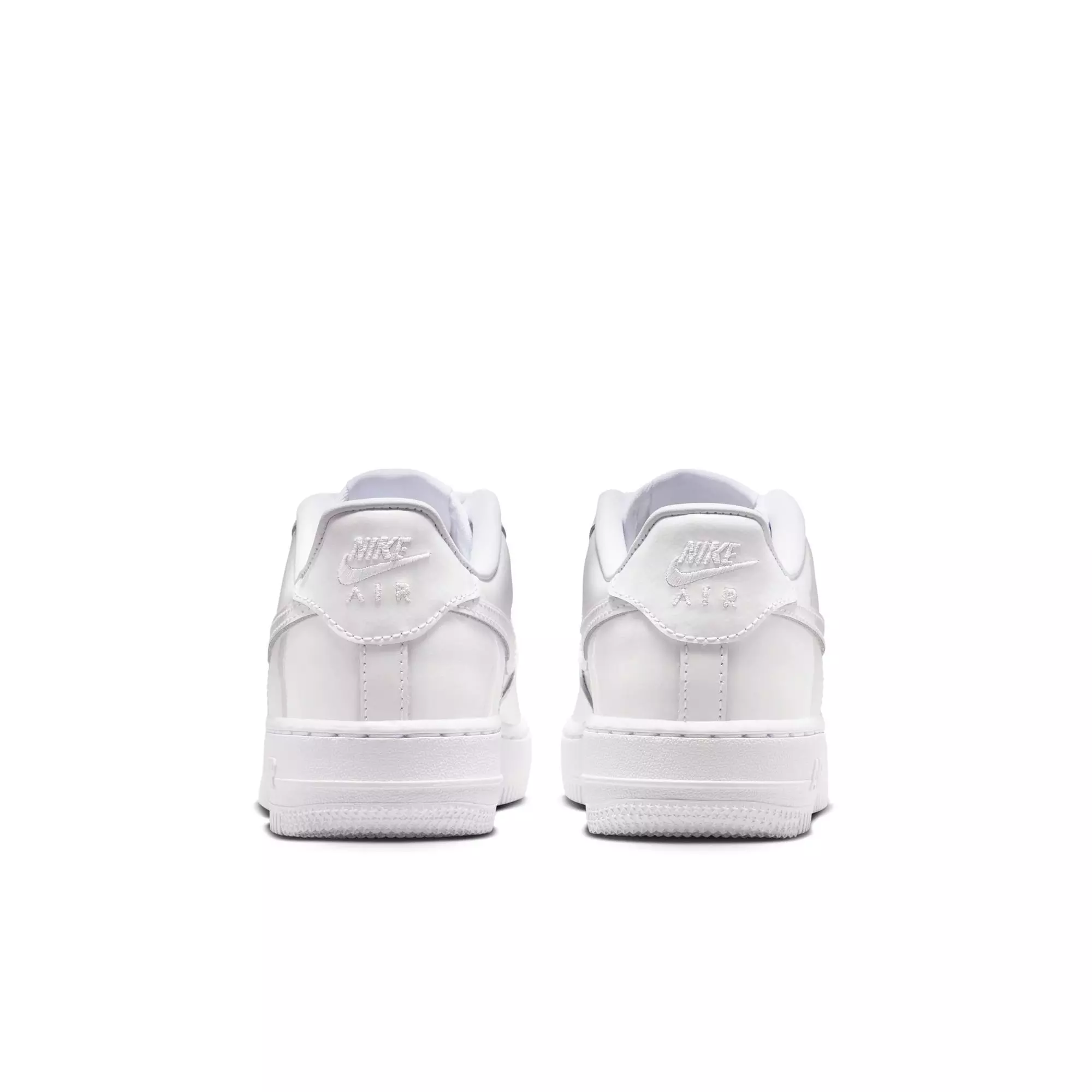 Nike Air Force 1 "White Patent" Grade School Boys' Shoe - WHITE