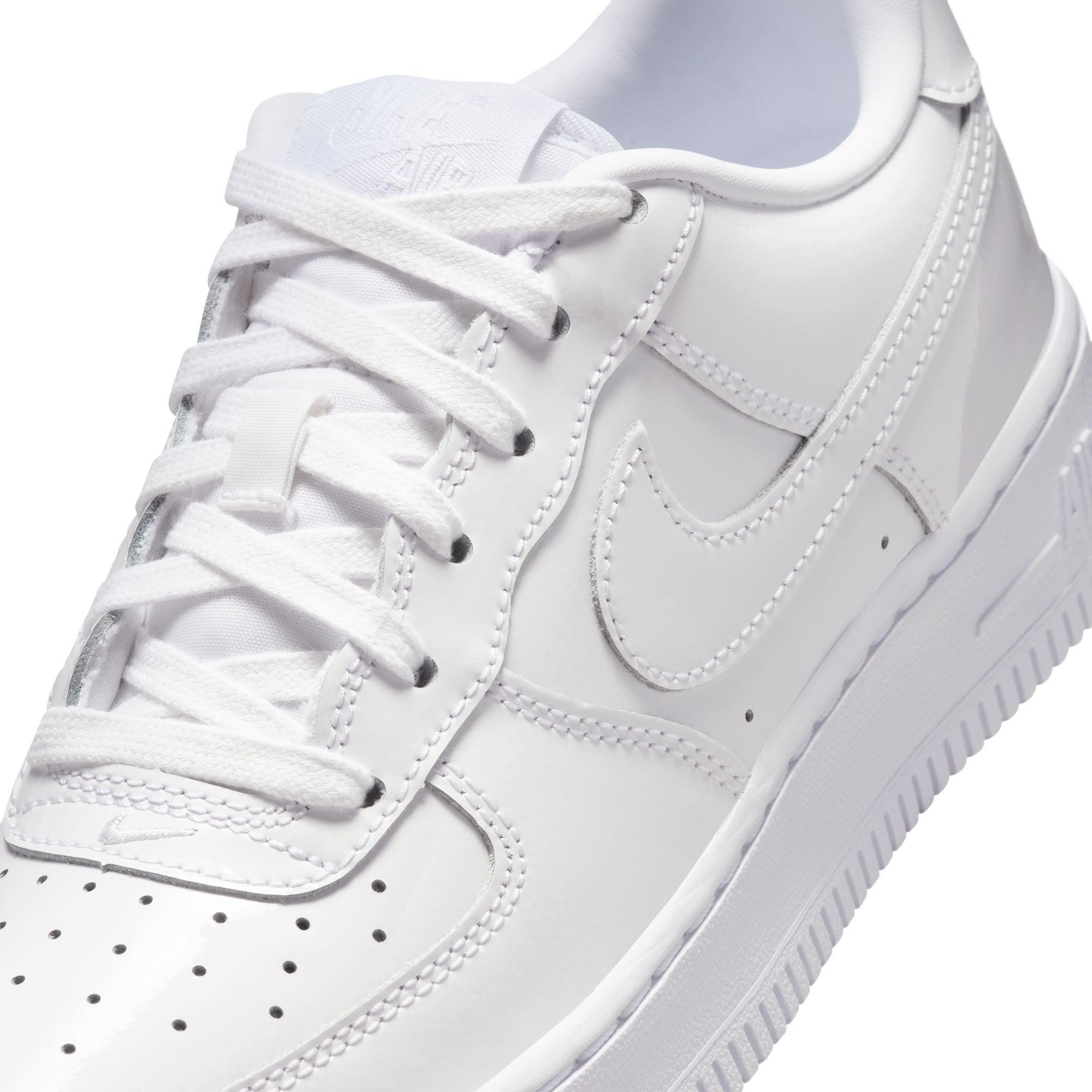 Nike Air Force 1 "White Patent" Grade School Boys' Shoe - WHITE Thumbnail View 9