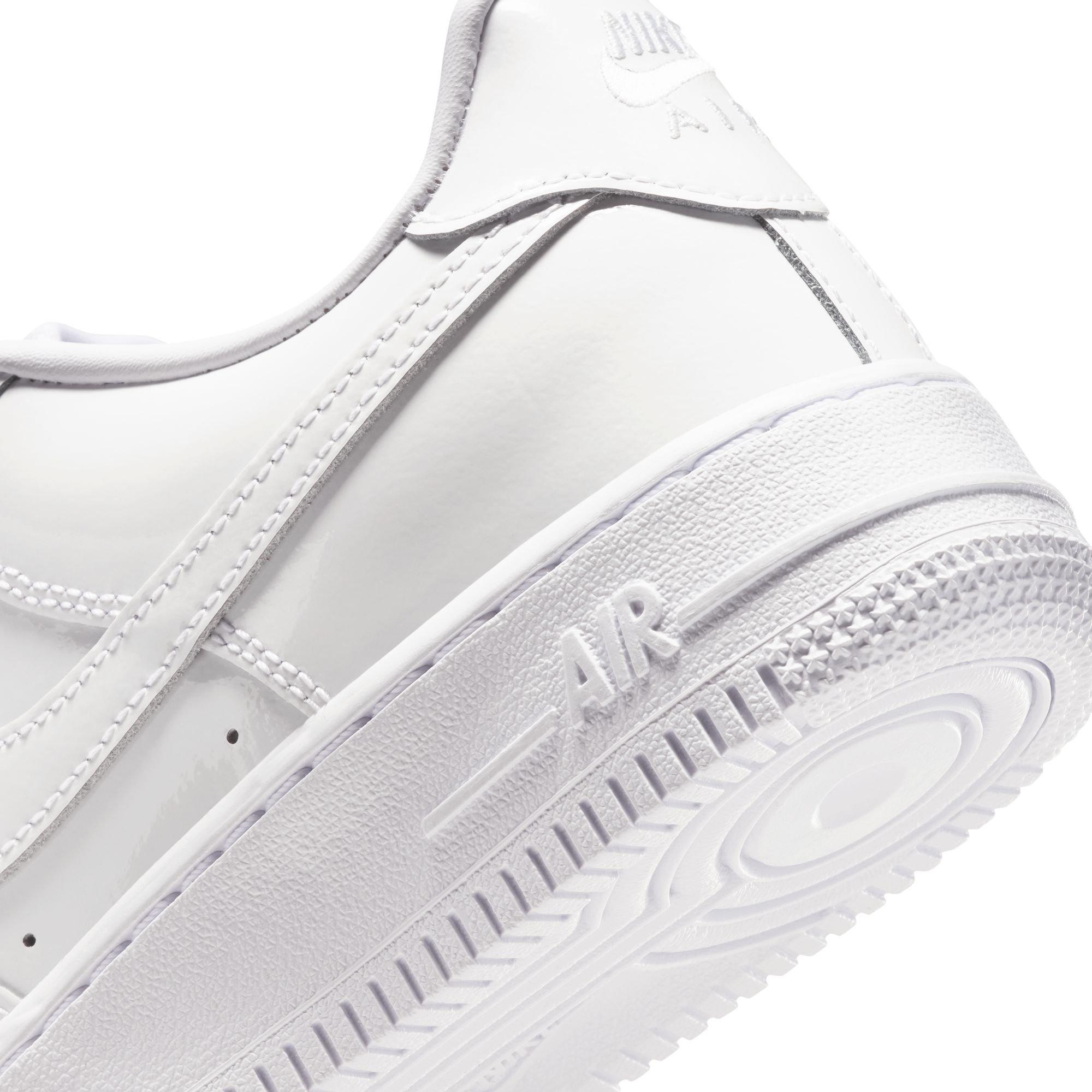 Nike Air Force 1 "White Patent" Grade School Boys' Shoe - WHITE Thumbnail View 10