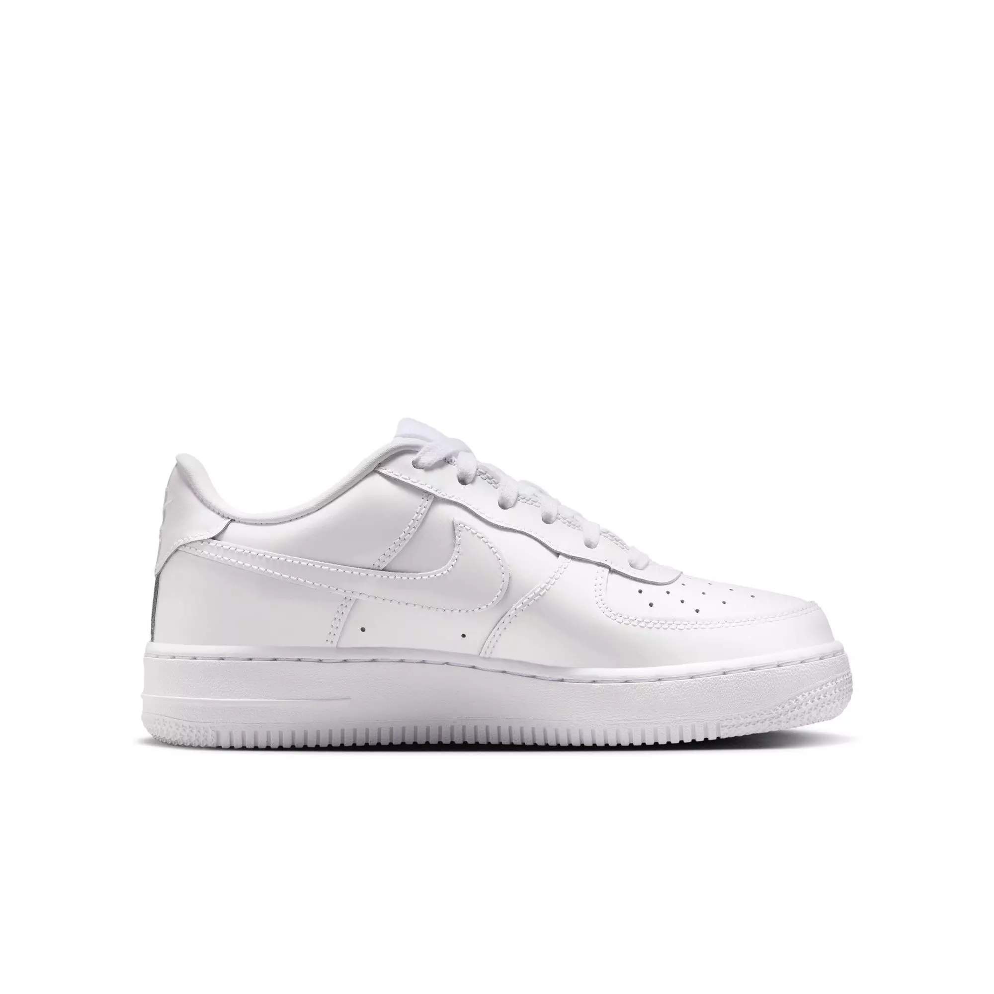 Nike Air Force 1 "White Patent" Grade School Boys' Shoe - WHITE