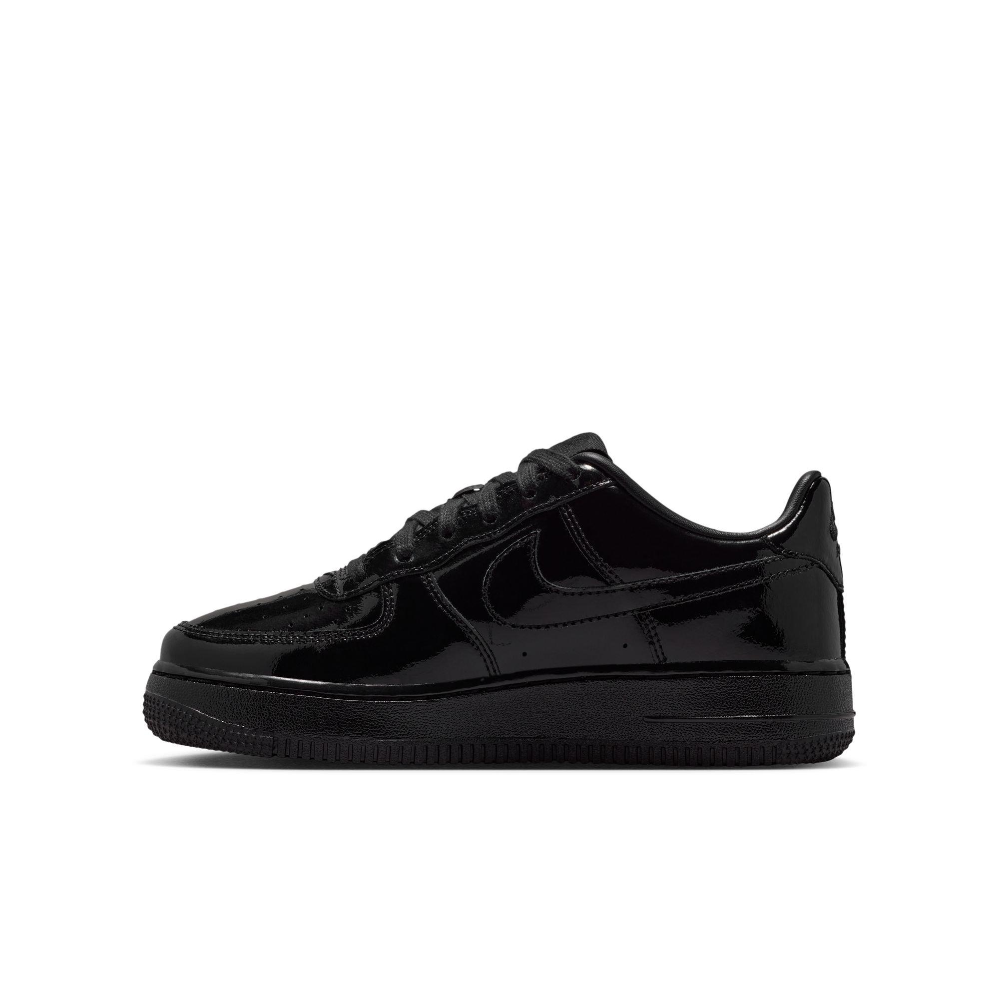 Nike Air Force 1 "Black Patent" Grade School Boys' Shoe - BLACK Thumbnail View 4