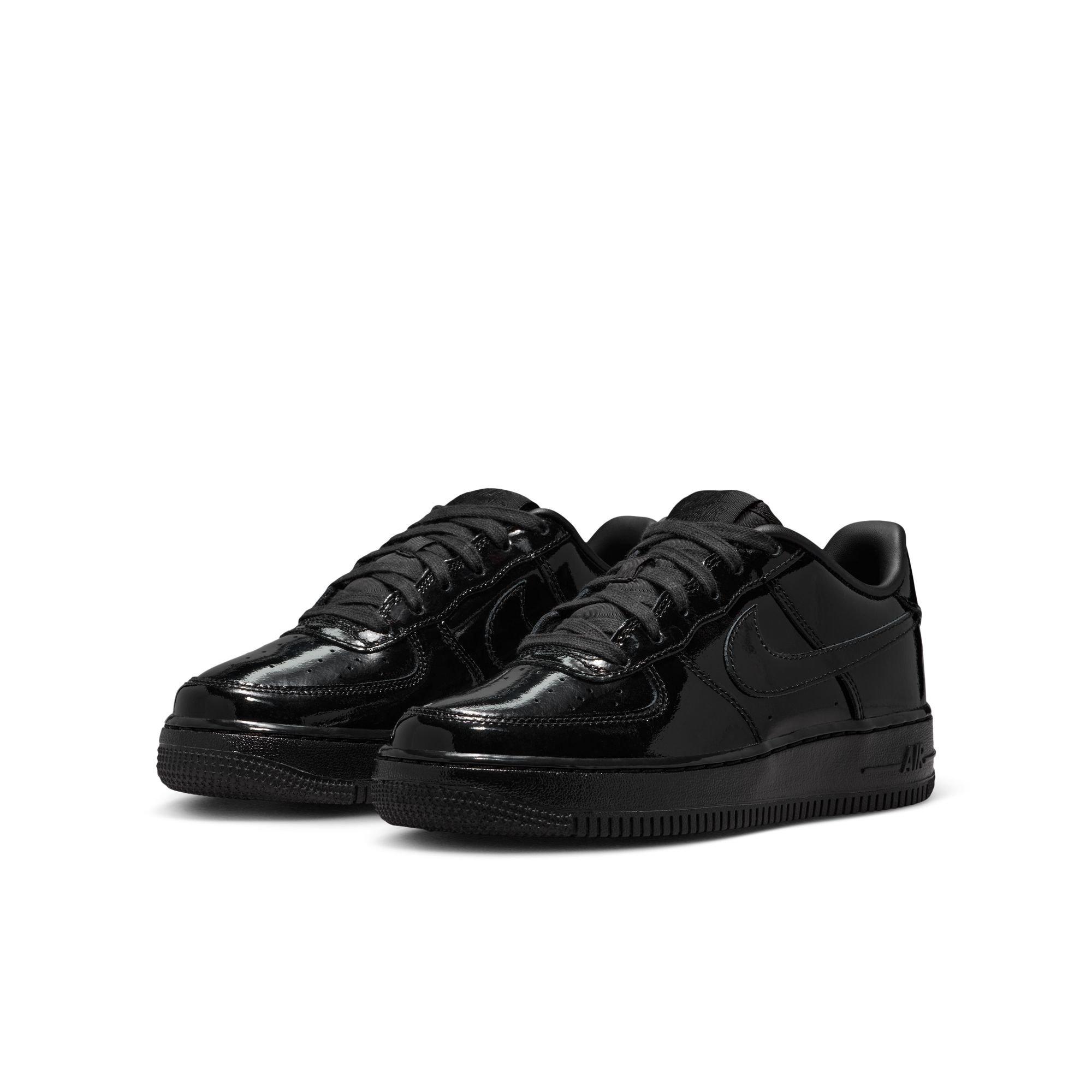 Nike Air Force 1 "Black Patent" Grade School Boys' Shoe - BLACK Thumbnail View 5