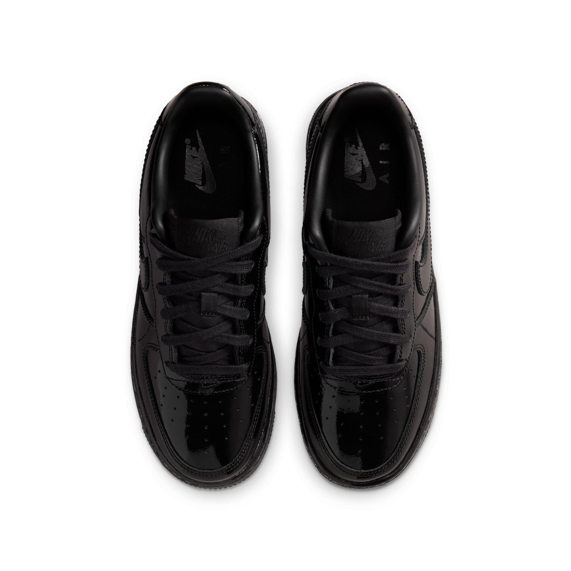 Nike Air Force 1 "Black Patent" Grade School Boys' Shoe - BLACK Thumbnail View 6