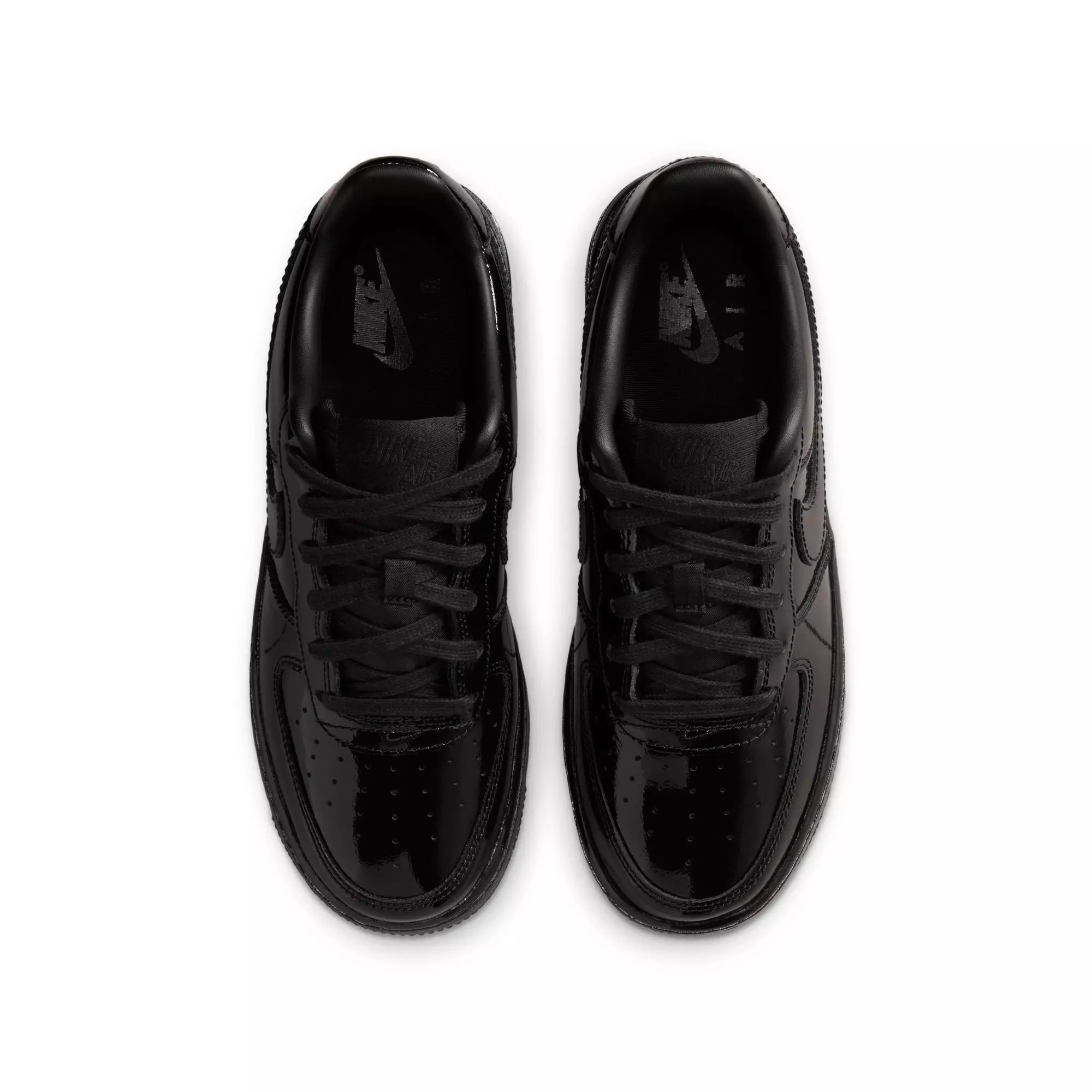 Nike Air Force 1 "Black Patent" Grade School Boys' Shoe - BLACK