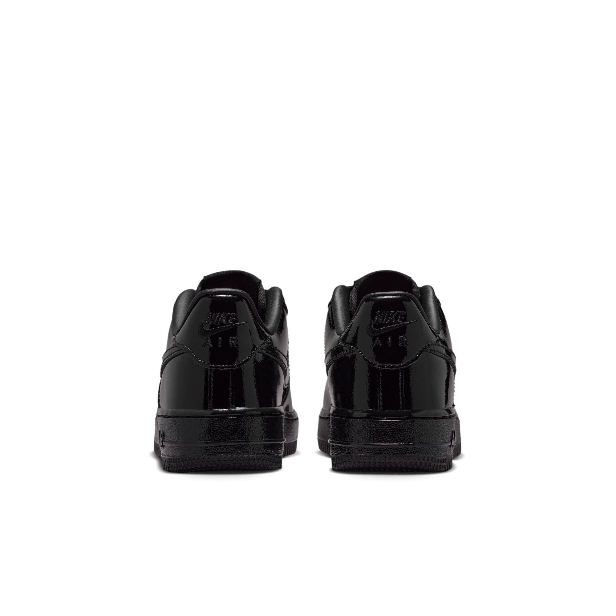 Nike Air Force 1 "Black Patent" Grade School Boys' Shoe - BLACK Thumbnail View 7