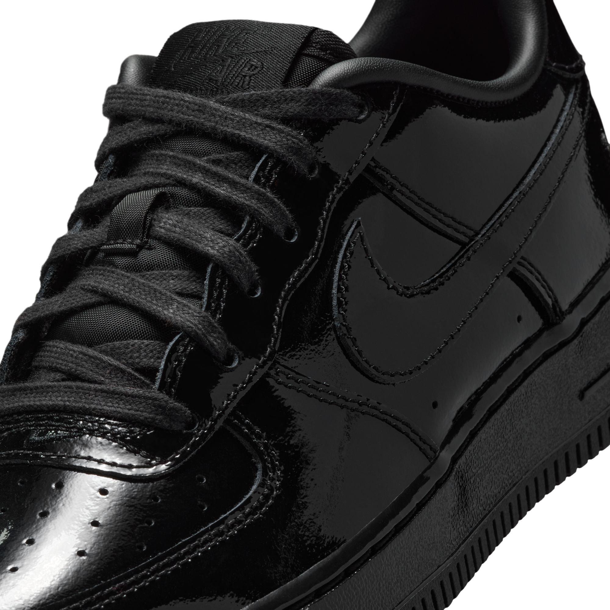 Nike Air Force 1 "Black Patent" Grade School Boys' Shoe - BLACK Thumbnail View 9