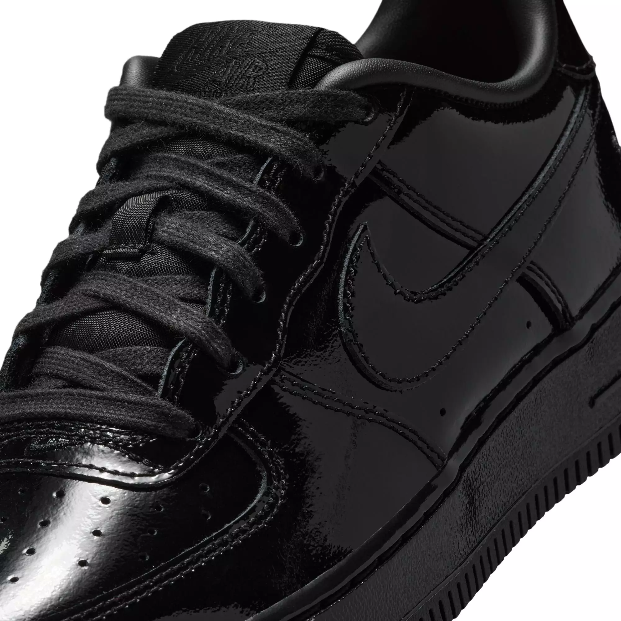 Nike Air Force 1 "Black Patent" Grade School Boys' Shoe - BLACK