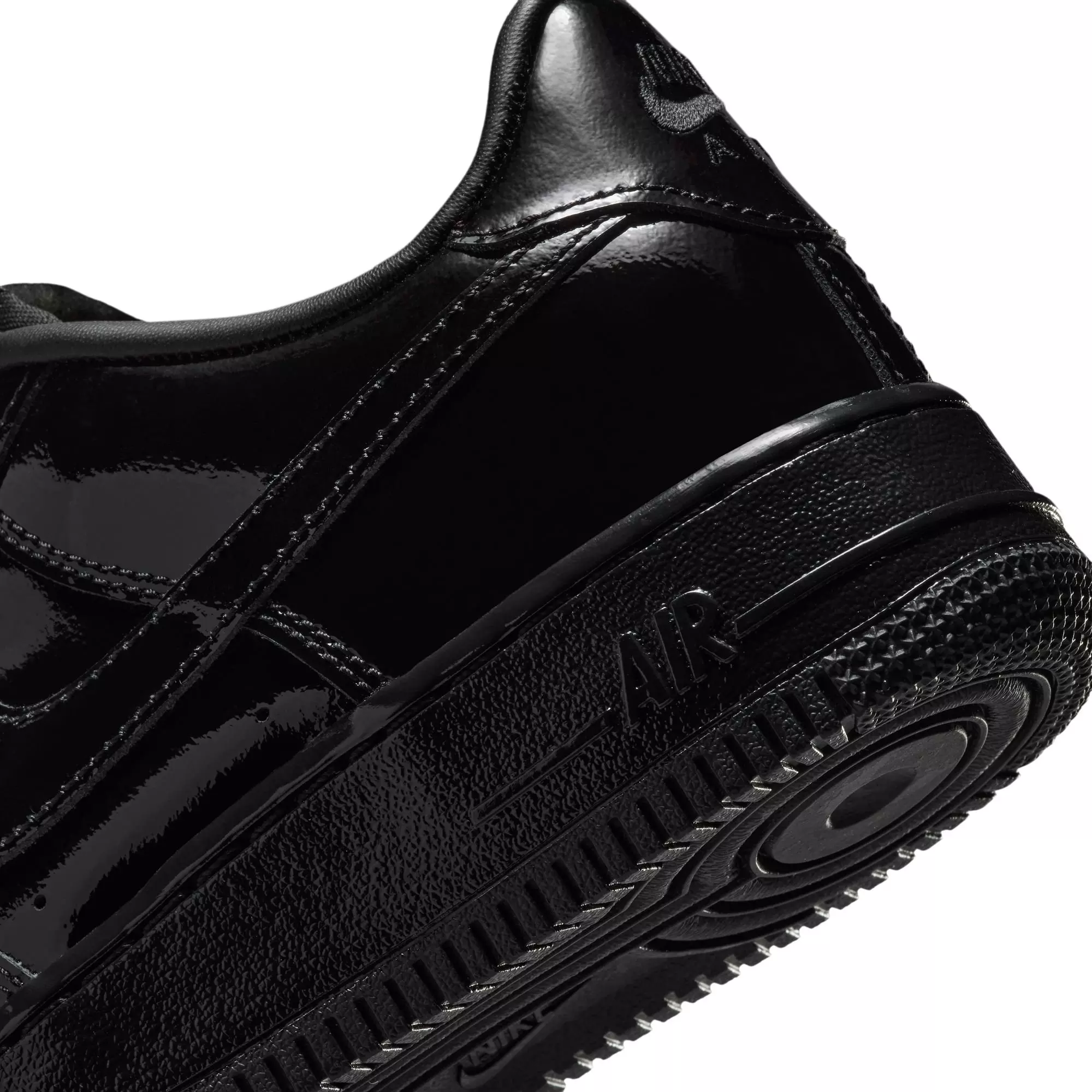 Nike Air Force 1 "Black Patent" Grade School Boys' Shoe - BLACK