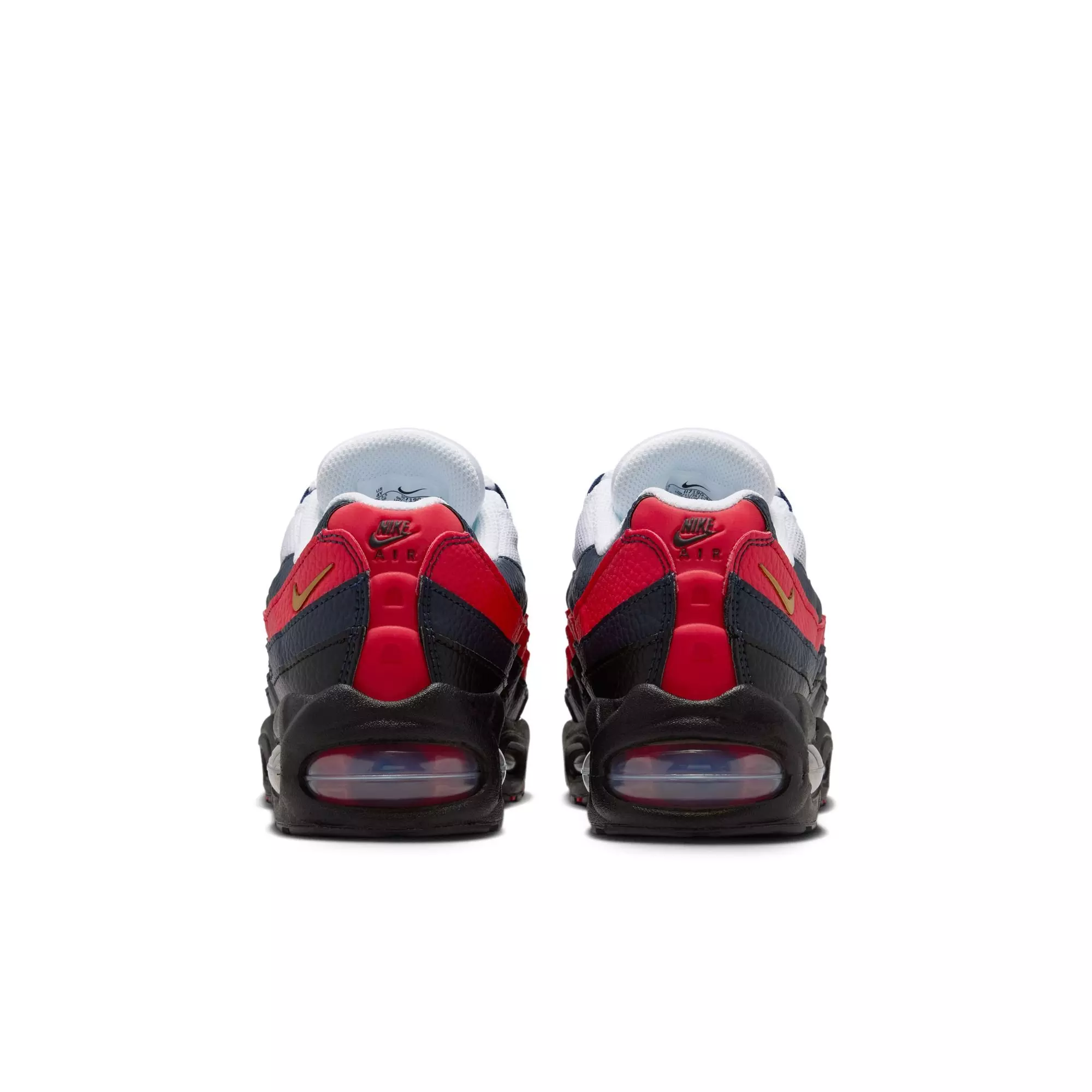 Nike Air Max 95 LTR SE "Big Bubble" Grade School Kids' Shoe - OBSIDIAN/METALLIC GOLD/CHALLENGE RED